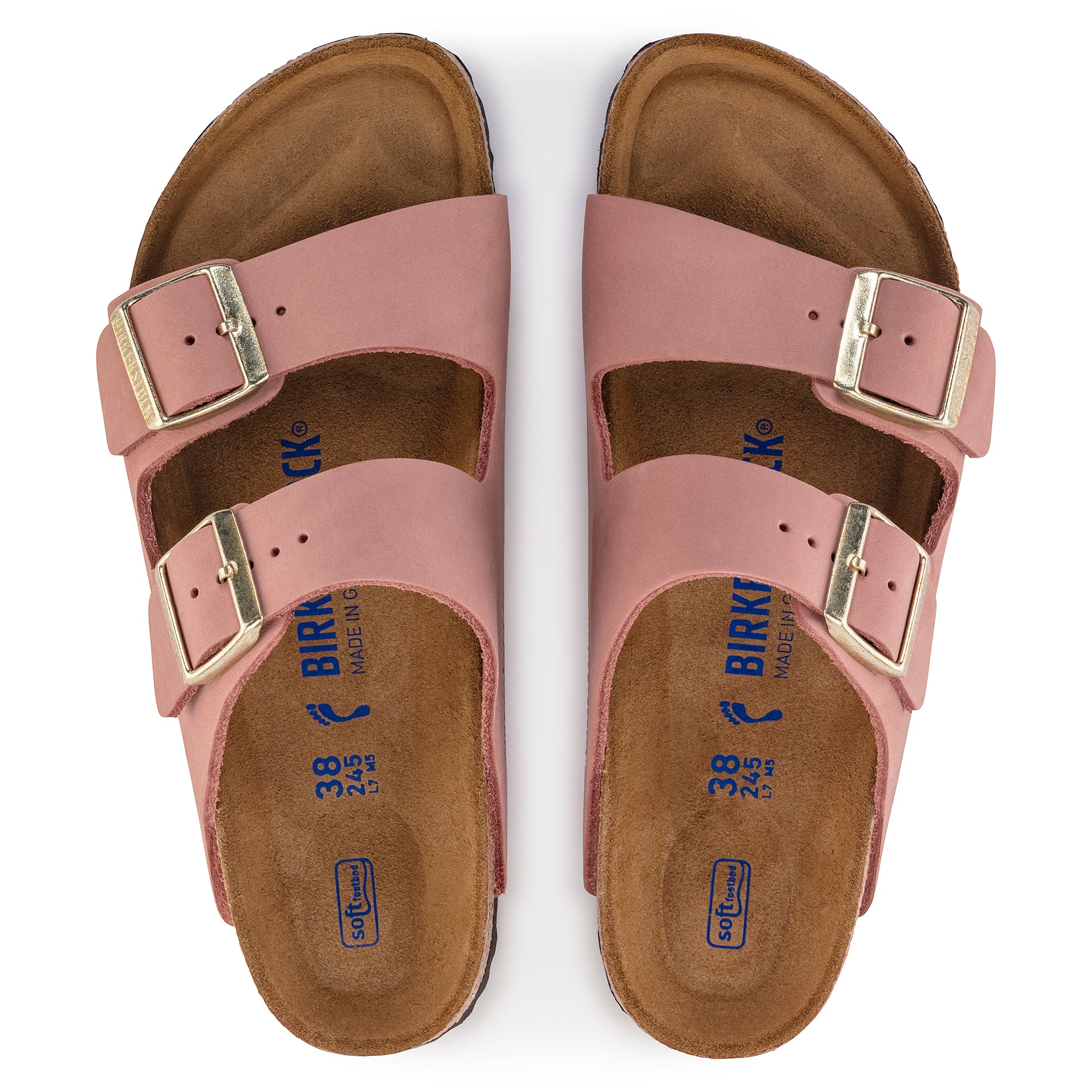 Arizona Nubuck Leather in Old Rose (Soft Footbed)