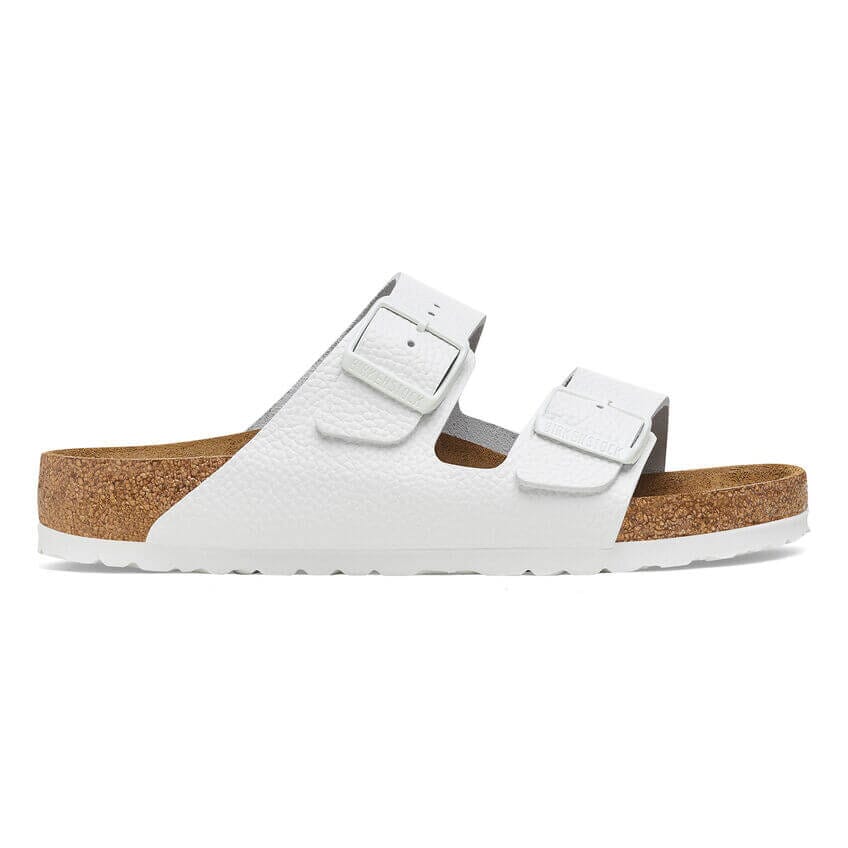 Arizona Smooth Leather in White (Classic Footbed - Suede Lined)