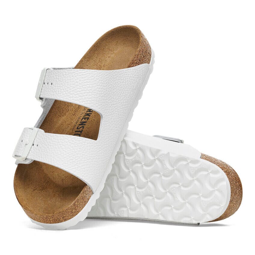 Arizona Smooth Leather in White (Classic Footbed - Suede Lined)