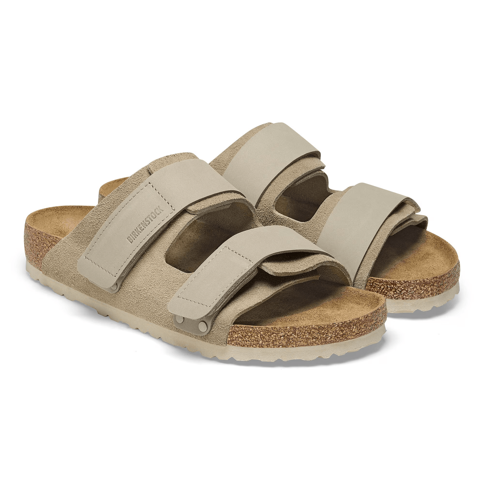 Uji Nubuck/Suede Leather in Taupe