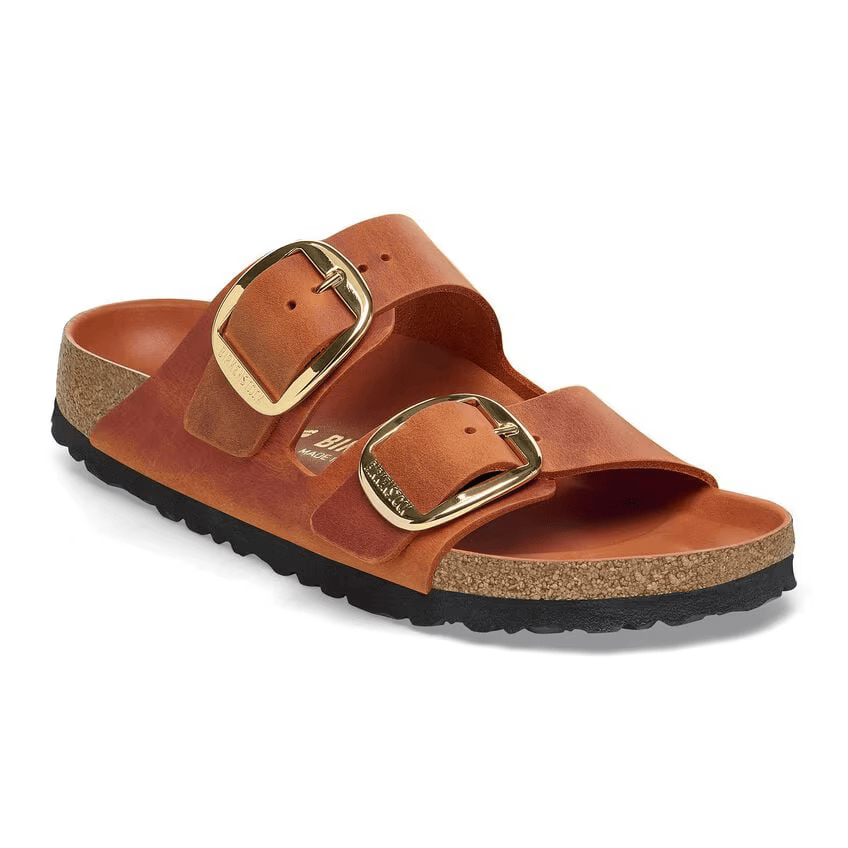 Arizona Big Buckle Oiled Leather in Burnt Orange