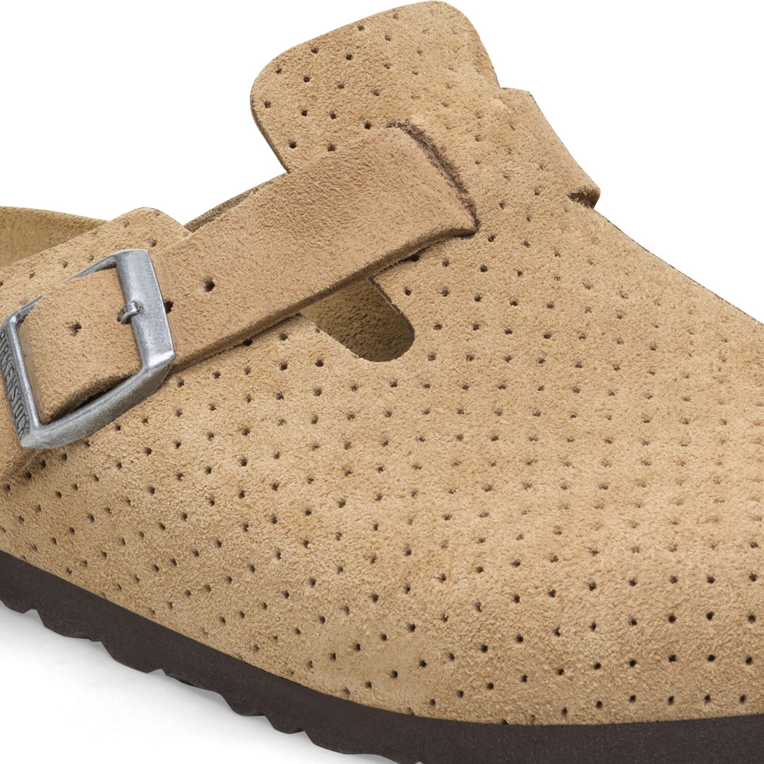 Boston Suede Leather Embossed in Dotted New Beige