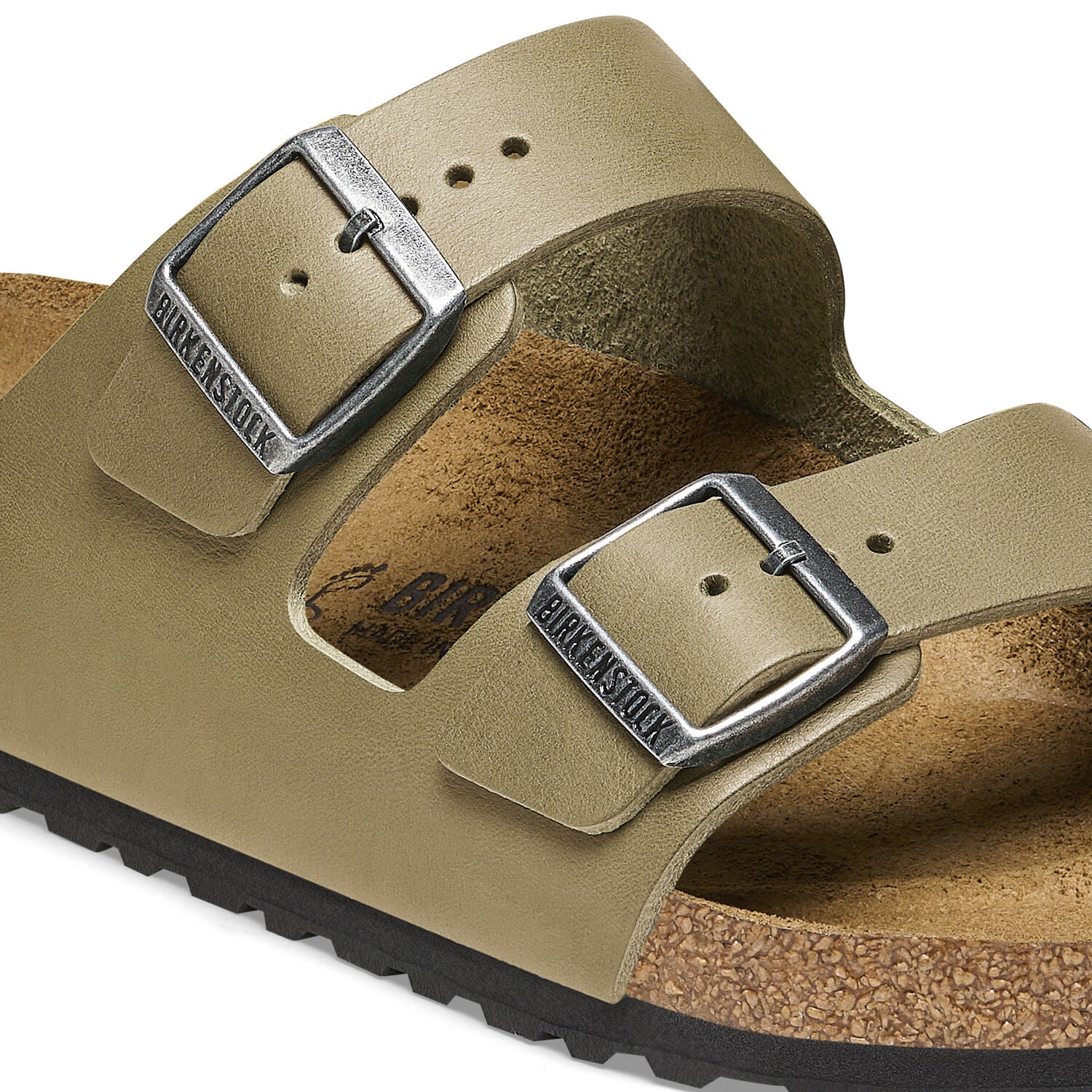 Arizona Smooth Leather in Faded Khaki (Classic Footbed - Suede Lined)