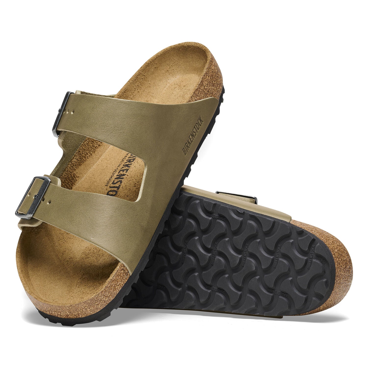 Arizona Smooth Leather in Faded Khaki (Classic Footbed - Suede Lined)