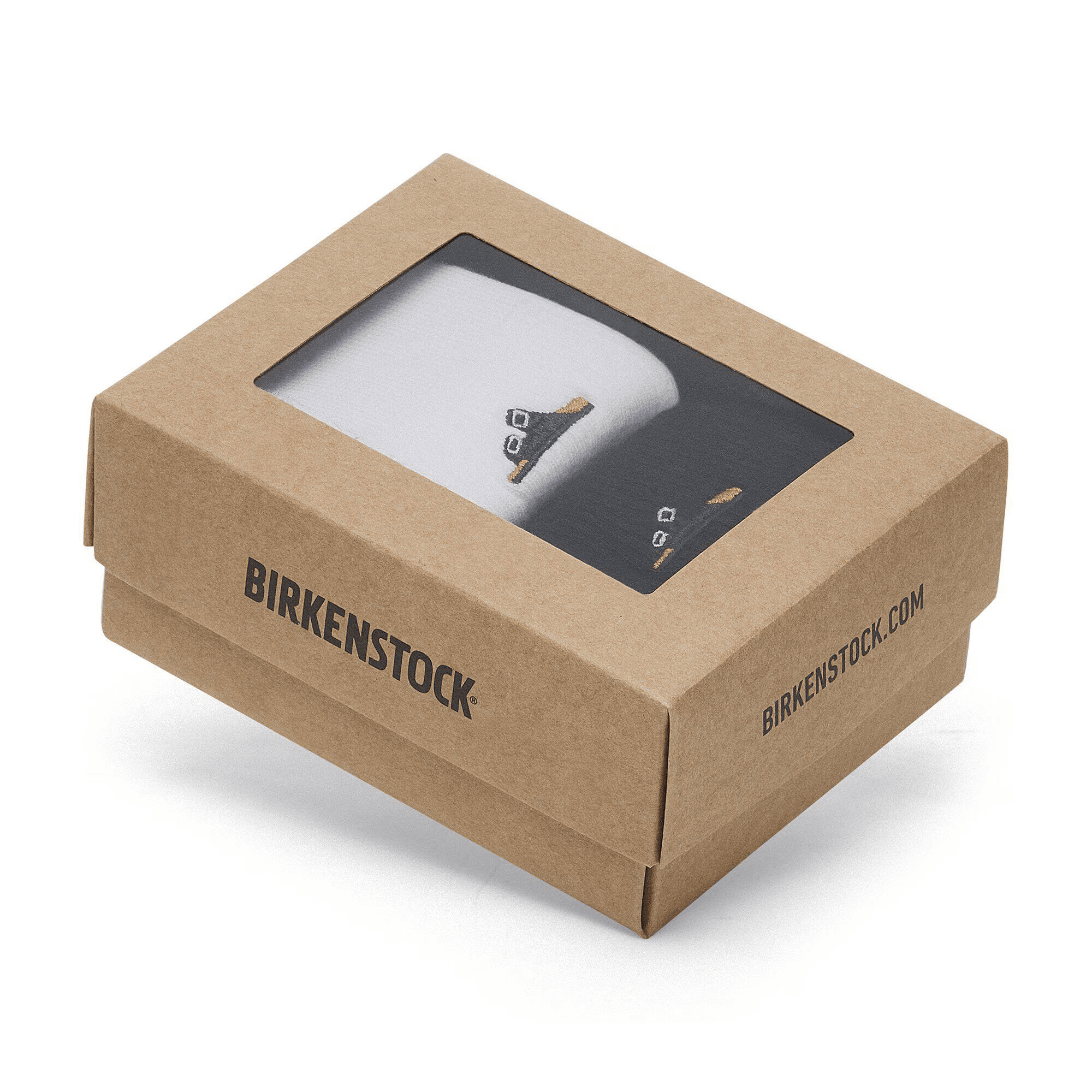 Cotton Ribbed Socks Black/White 2 Pack