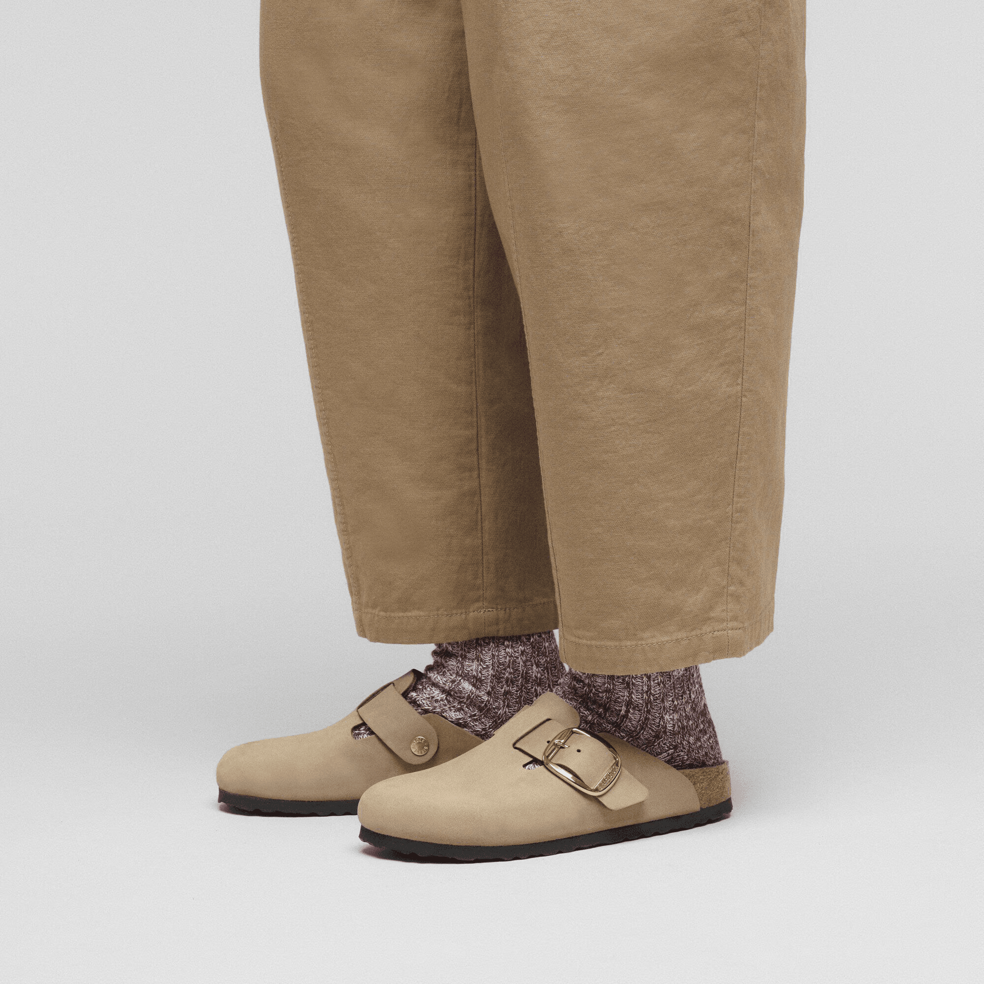 Boston Big Buckle Oiled Leather in Tabacco Brown