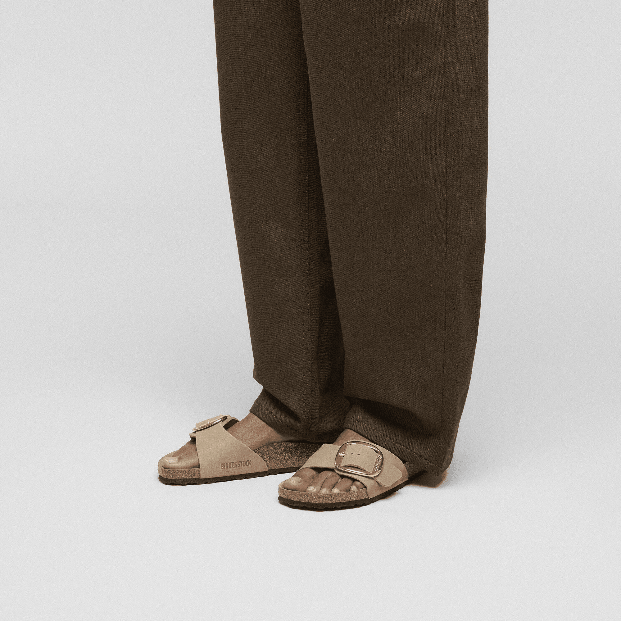 Madrid Big Buckle Oiled Leather in Tabacco Brown - Milu James St
