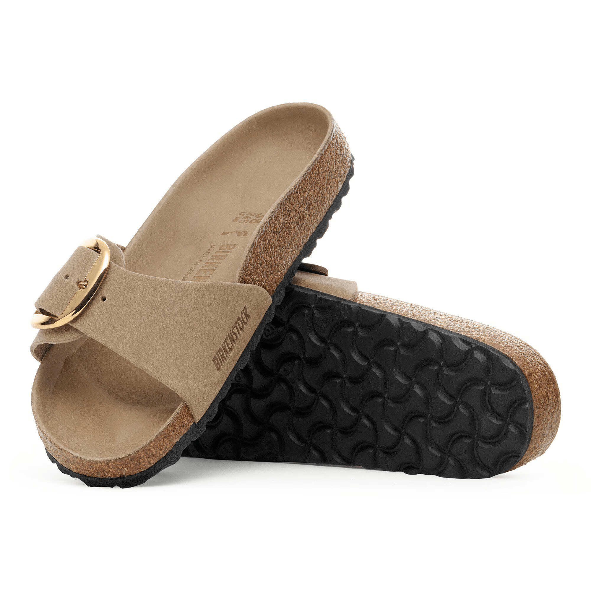 Madrid Big Buckle Oiled Leather in Tabacco Brown - Milu James St