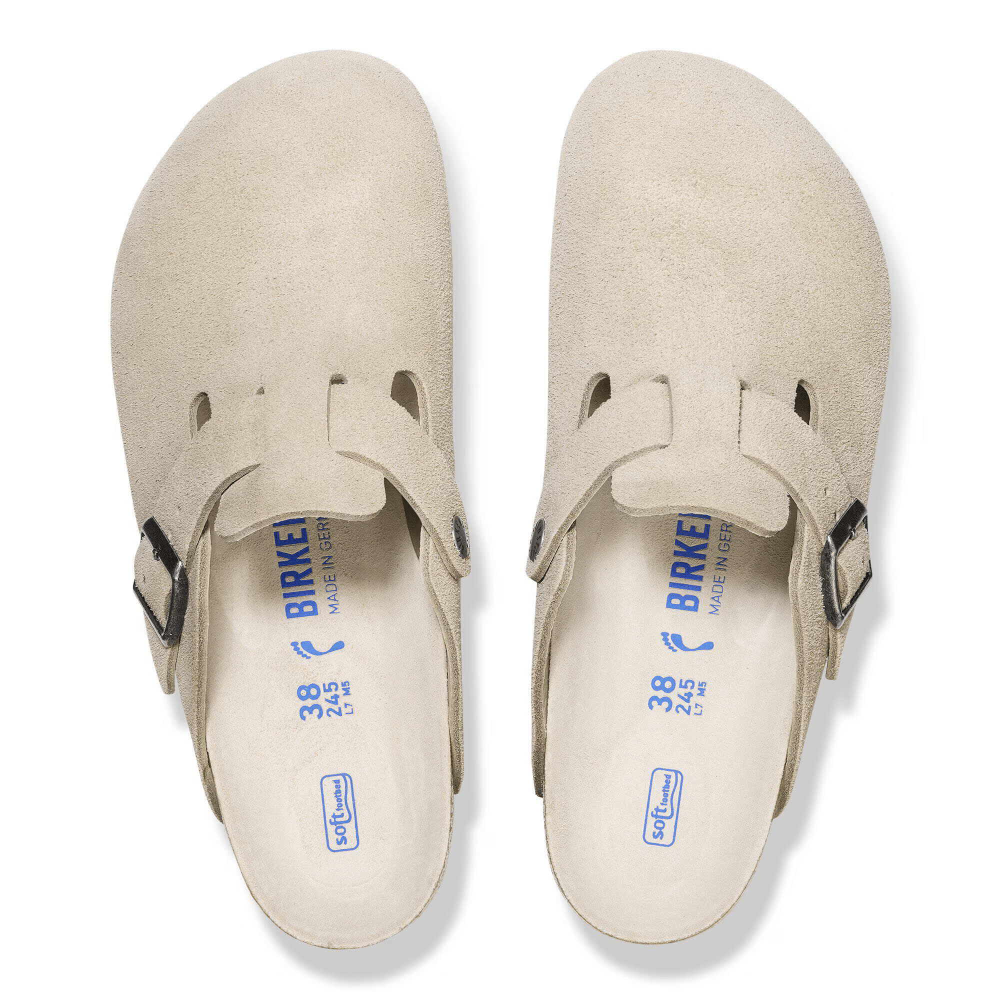 Boston Suede Leather in Oyster Tonal (Soft Footbed) - Milu James St