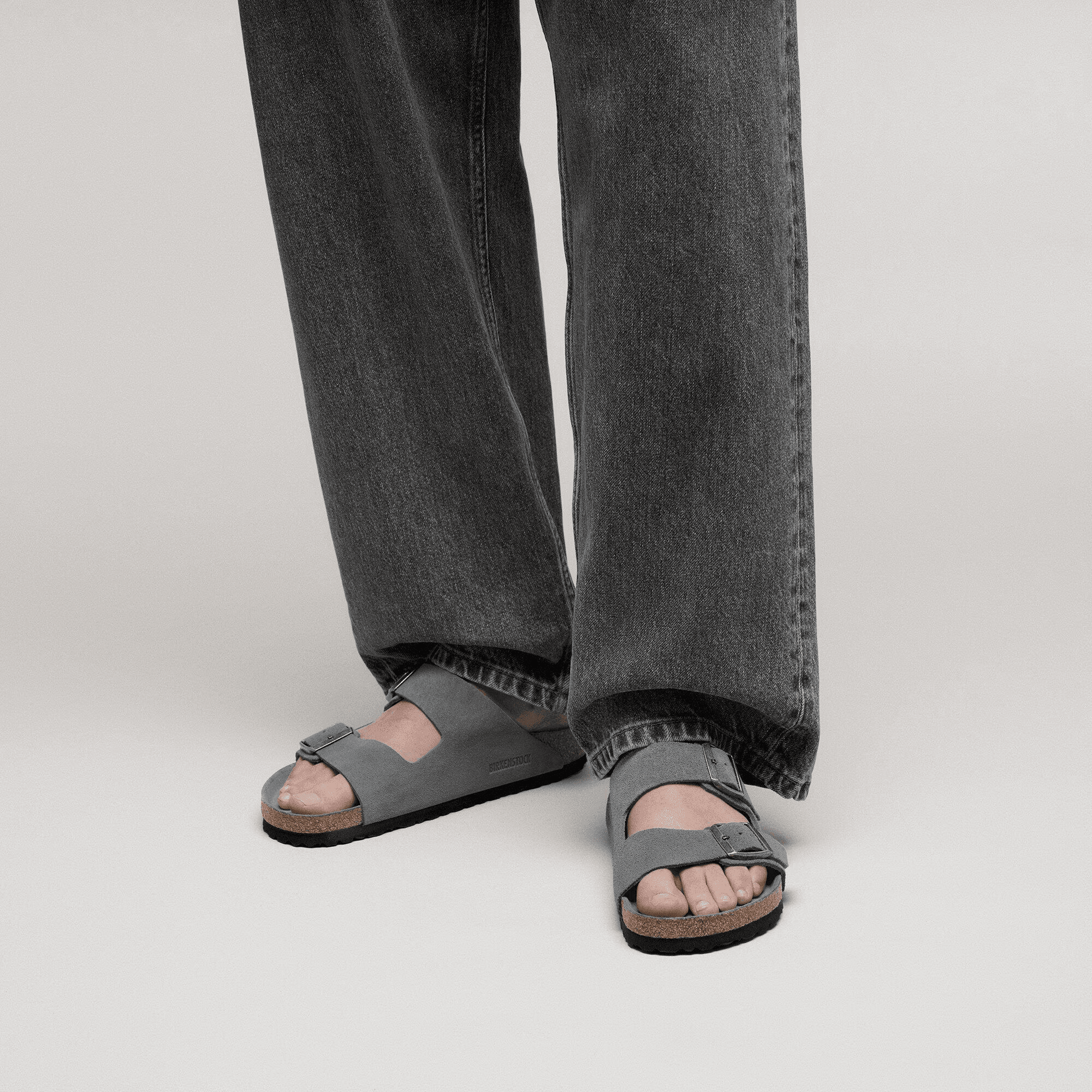 Arizona Suede Leather in Basalt Grey Tonal (Soft Footbed) - Milu James St