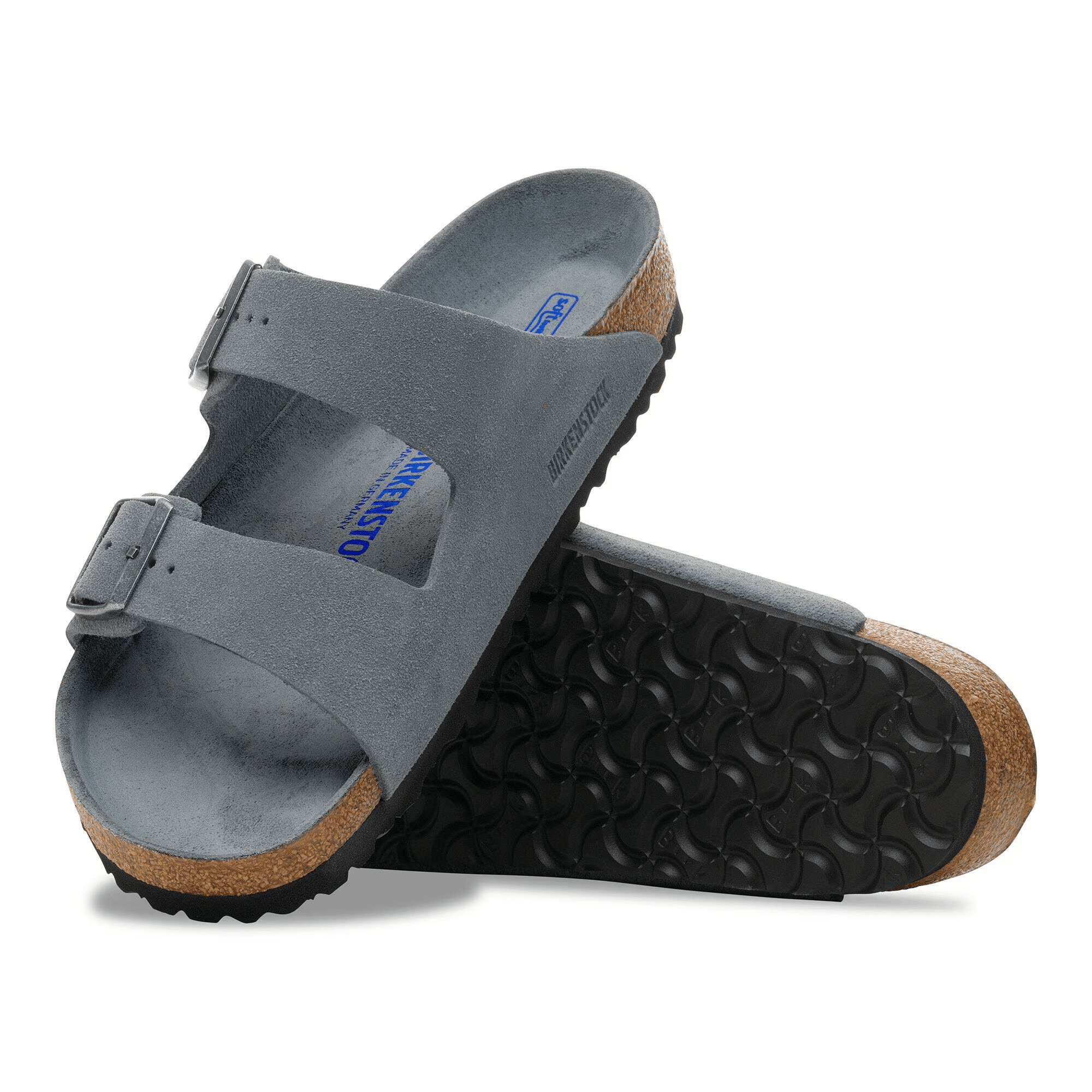 Arizona Suede Leather in Basalt Grey Tonal (Soft Footbed) - Milu James St