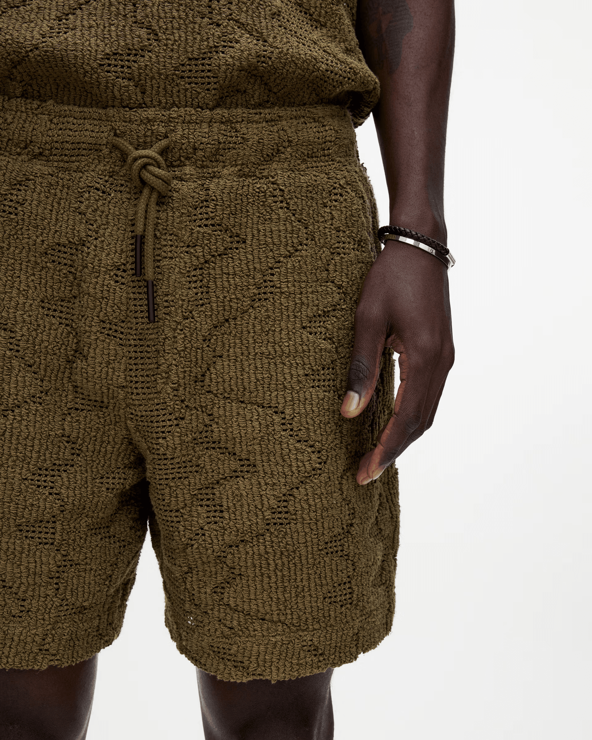 Crochet Shorts in Pine Verve - Milu James St