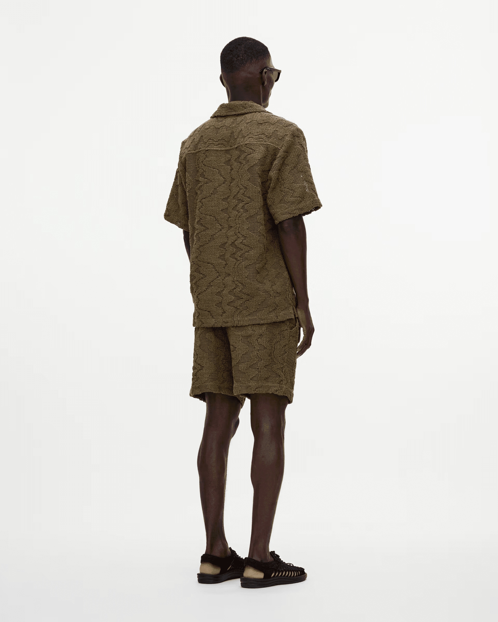Palmer Crochet Shirt in Pine Verve - Milu James St