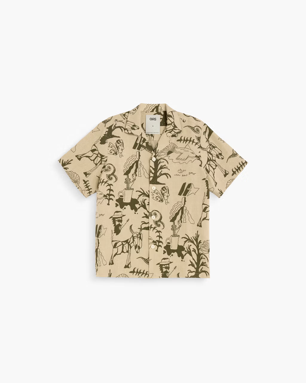 Linen Cuba Shirt in Poplan