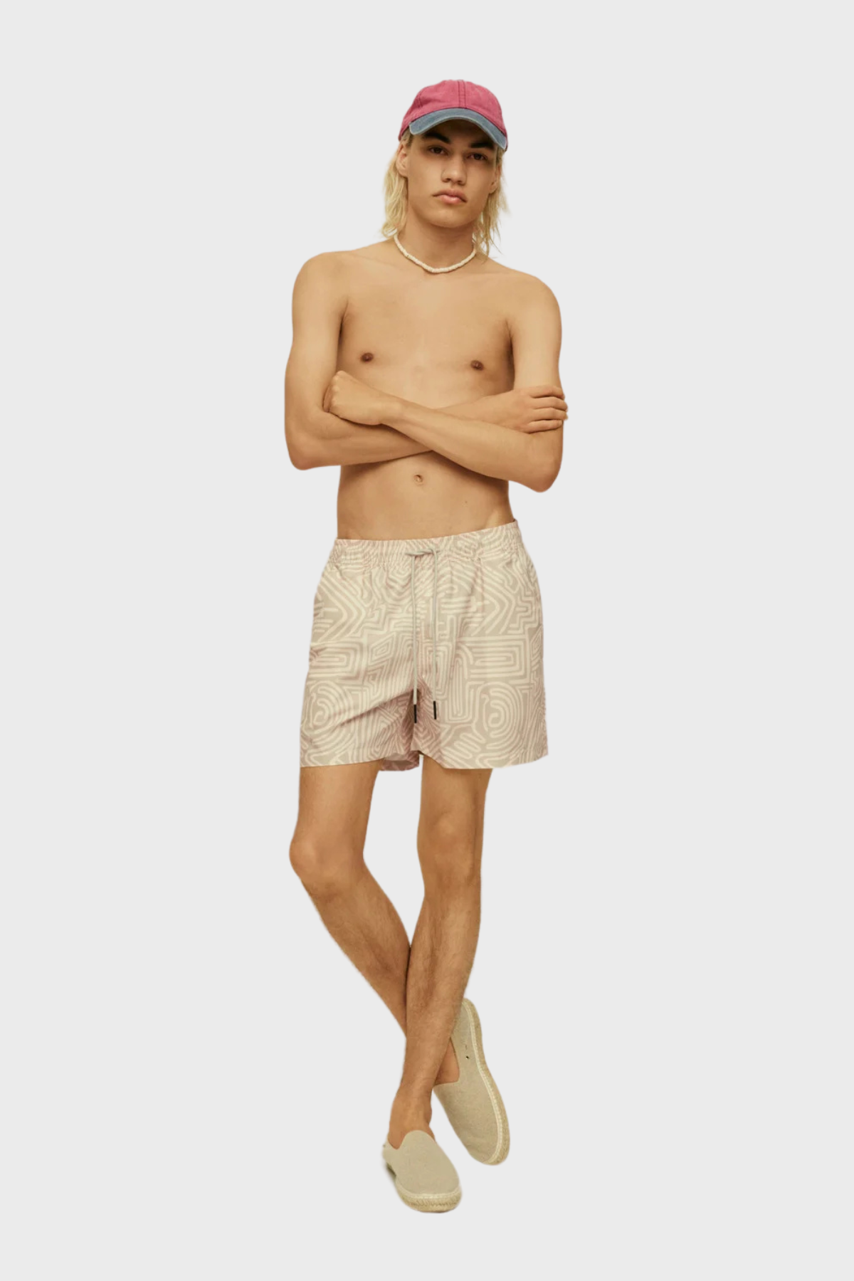 Swim Shorts in Cream Golconda