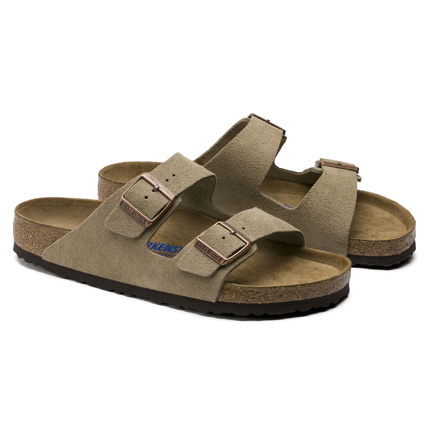 Arizona Suede Leather in Taupe (Soft Footbed - Suede Lined) - Milu James St