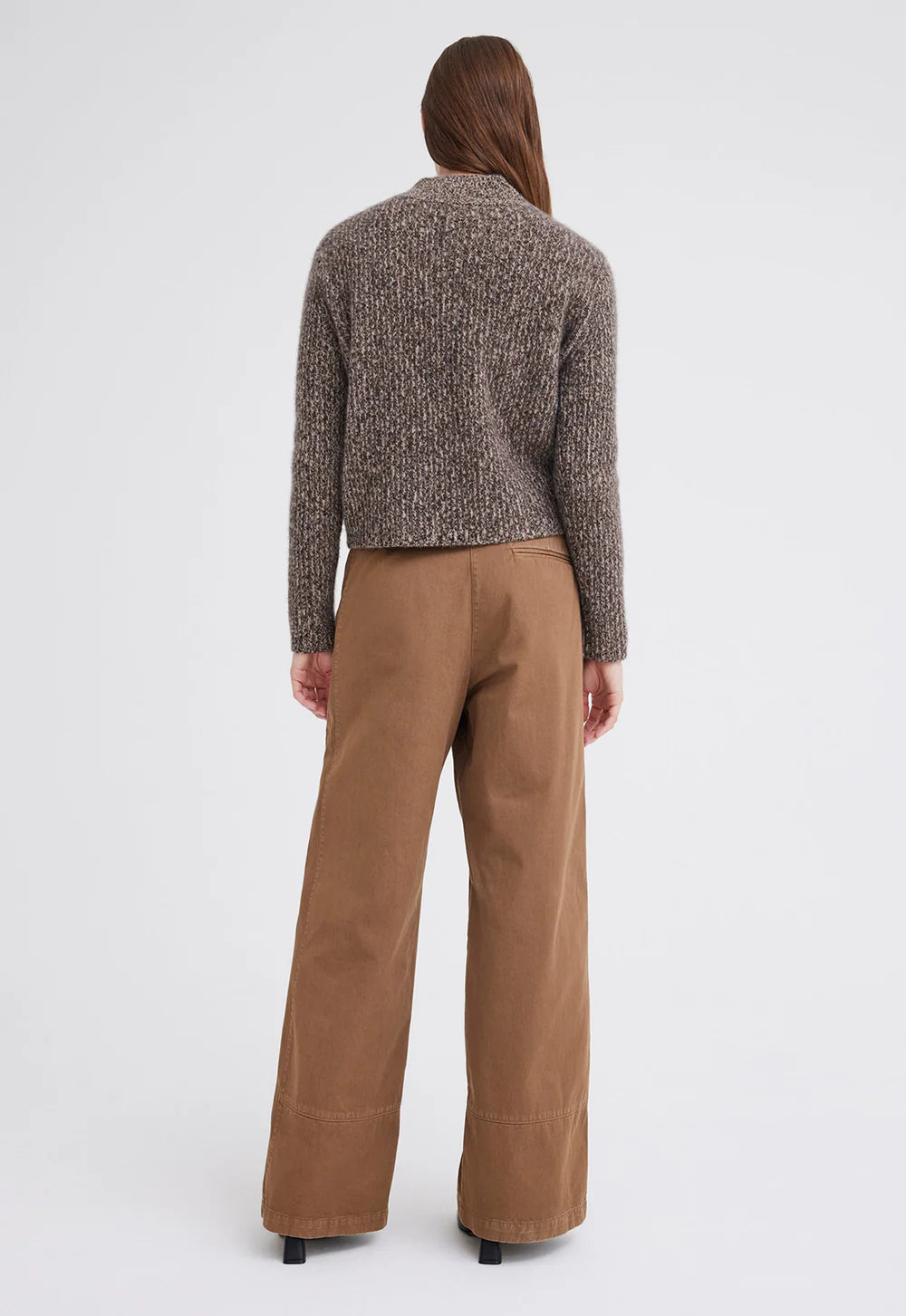 Lanny Cashmere Sweater in Volcanic / Flaxen / Camel