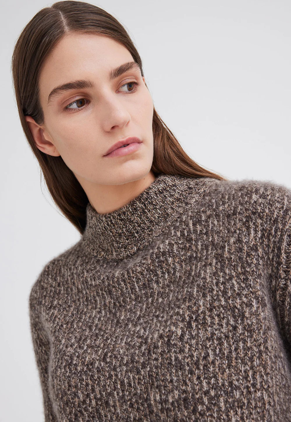 Lanny Cashmere Sweater in Volcanic / Flaxen / Camel