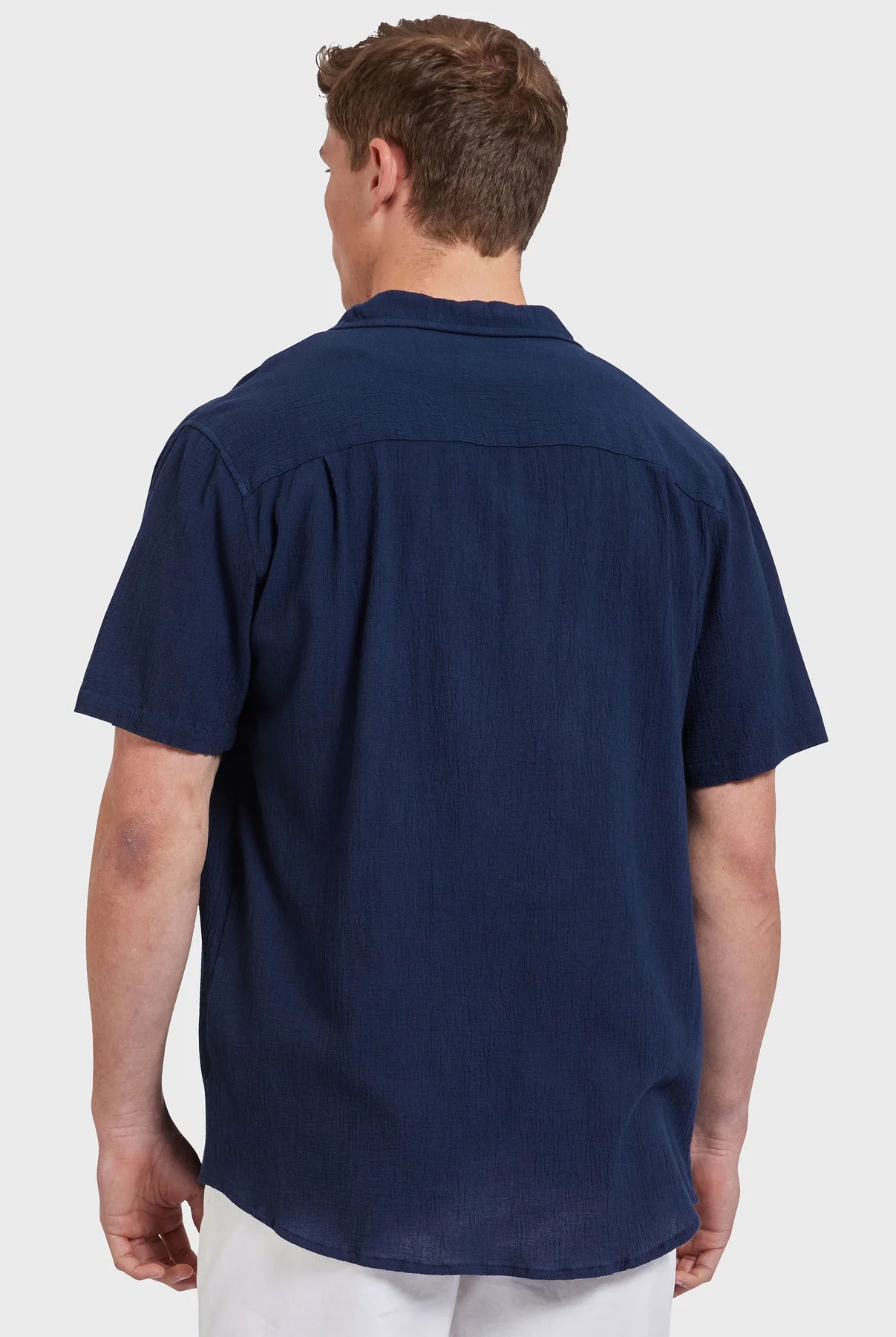 Bedford Short Sleeve Shirt in Navy