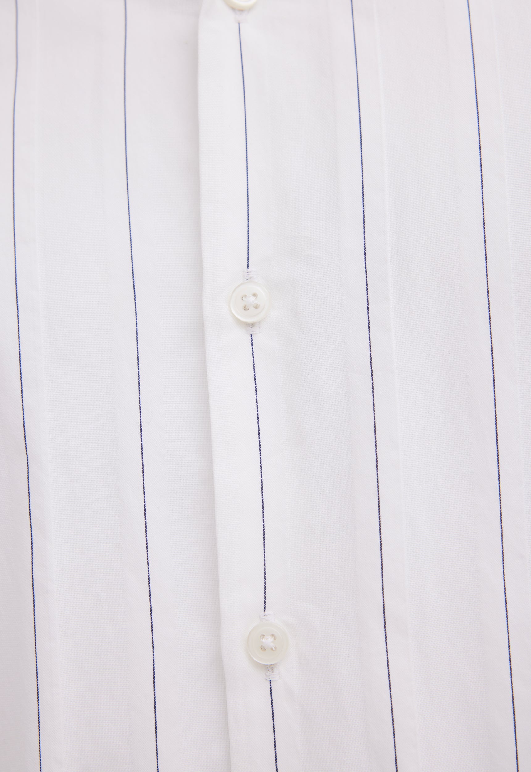 Doran Shirt in White/Navy Stripe