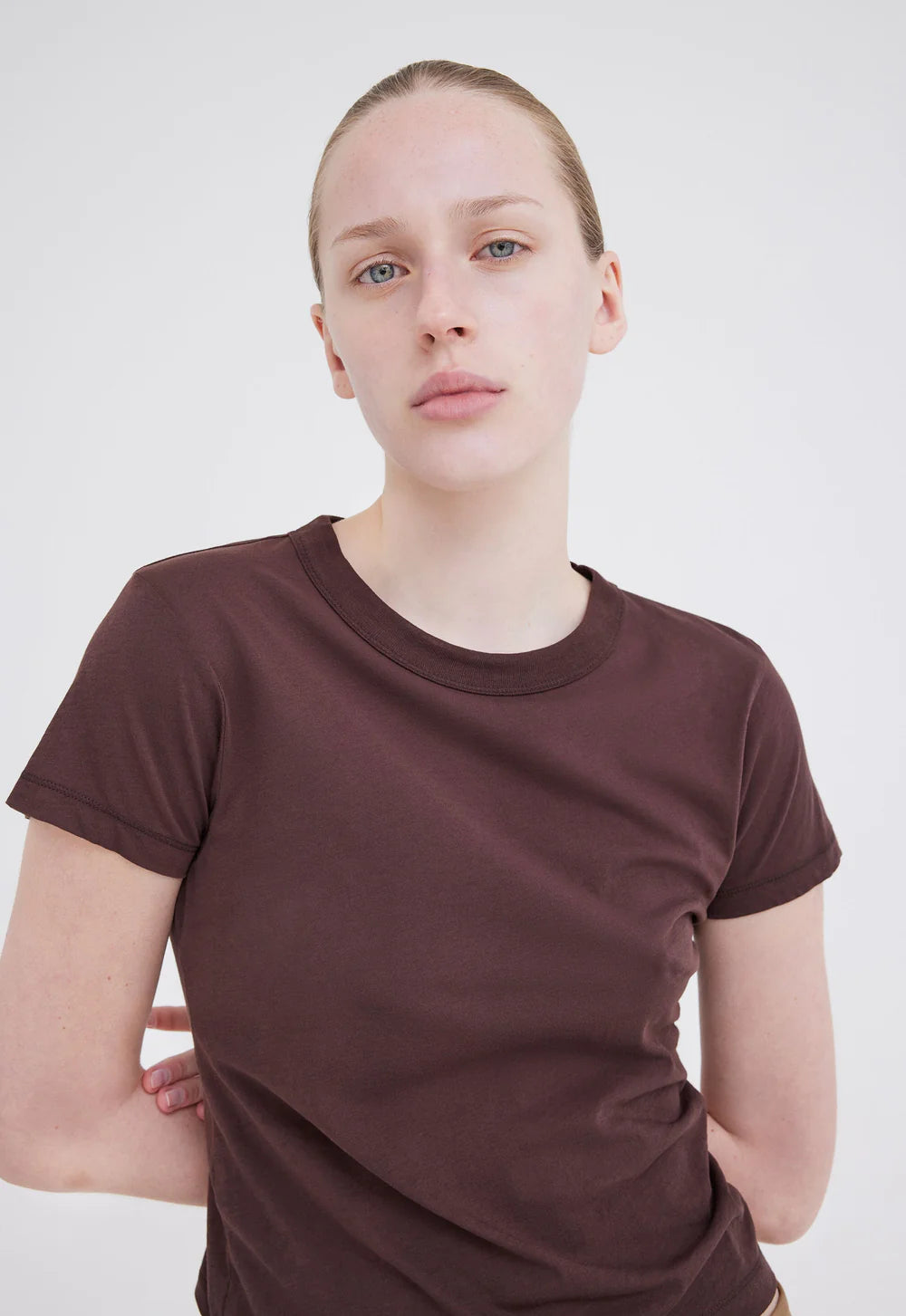 Baby Cotton Tee in Arabica Brown