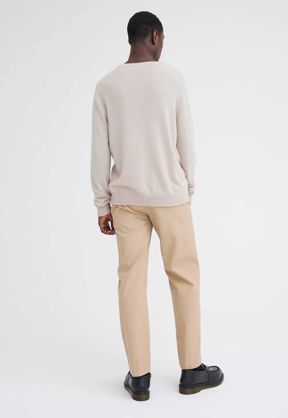 Beckham Cashmere Sweater in Flaxen Beige