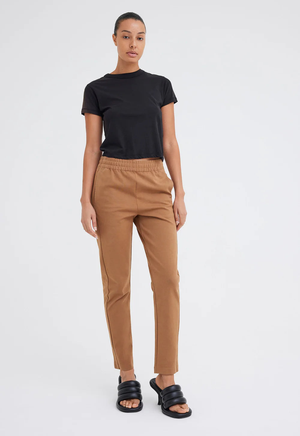 Cub Cotton Ponte Pant in Colt Brown