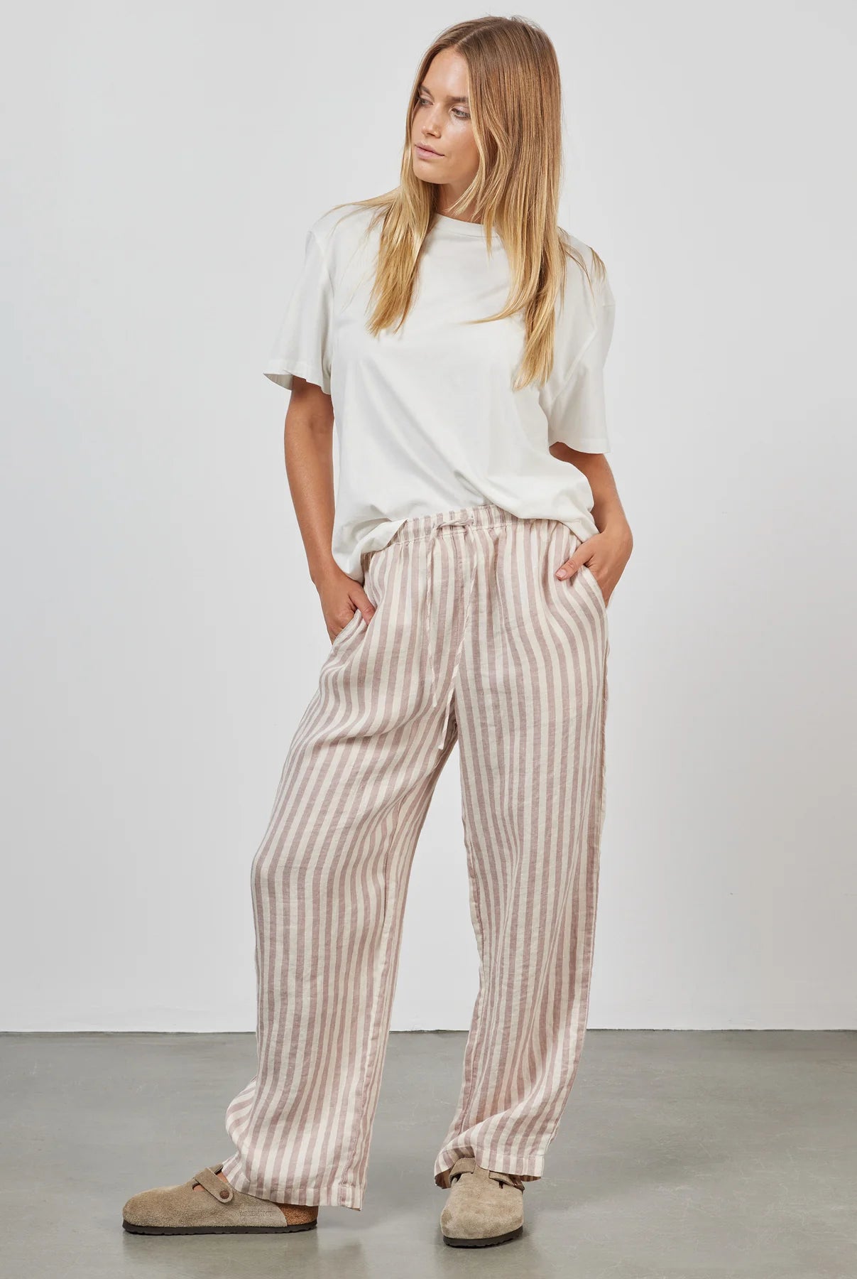 Farrelly Pant in Pink Sand