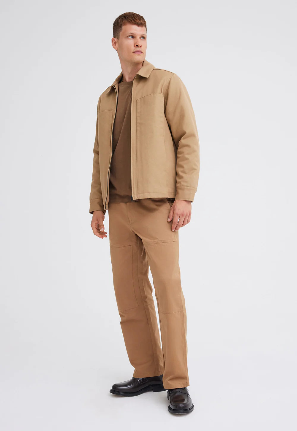 Cullin Italian Cotton Jacket in Nutmeg Beige