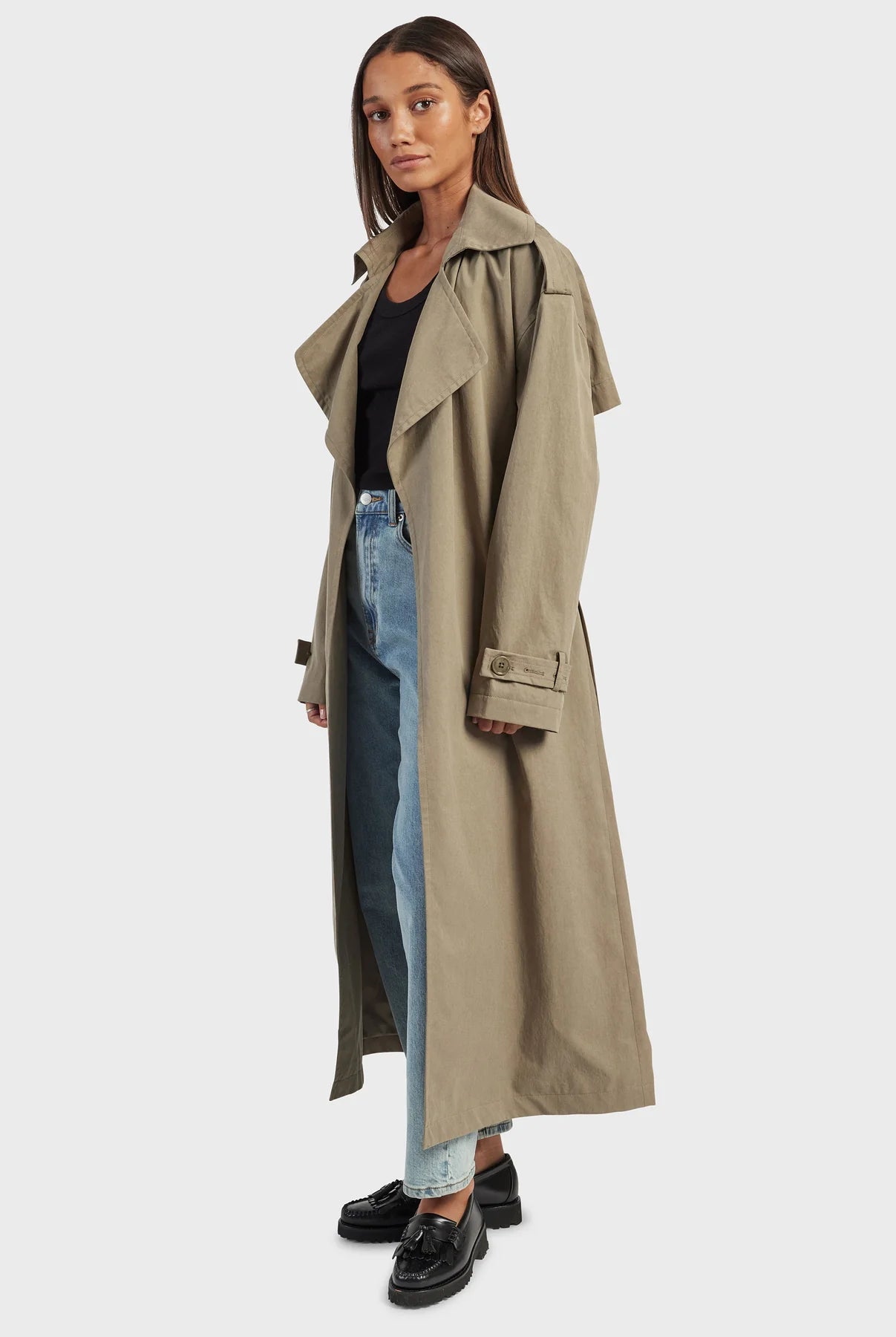 (W) Jackie Trench in Nomad Tan