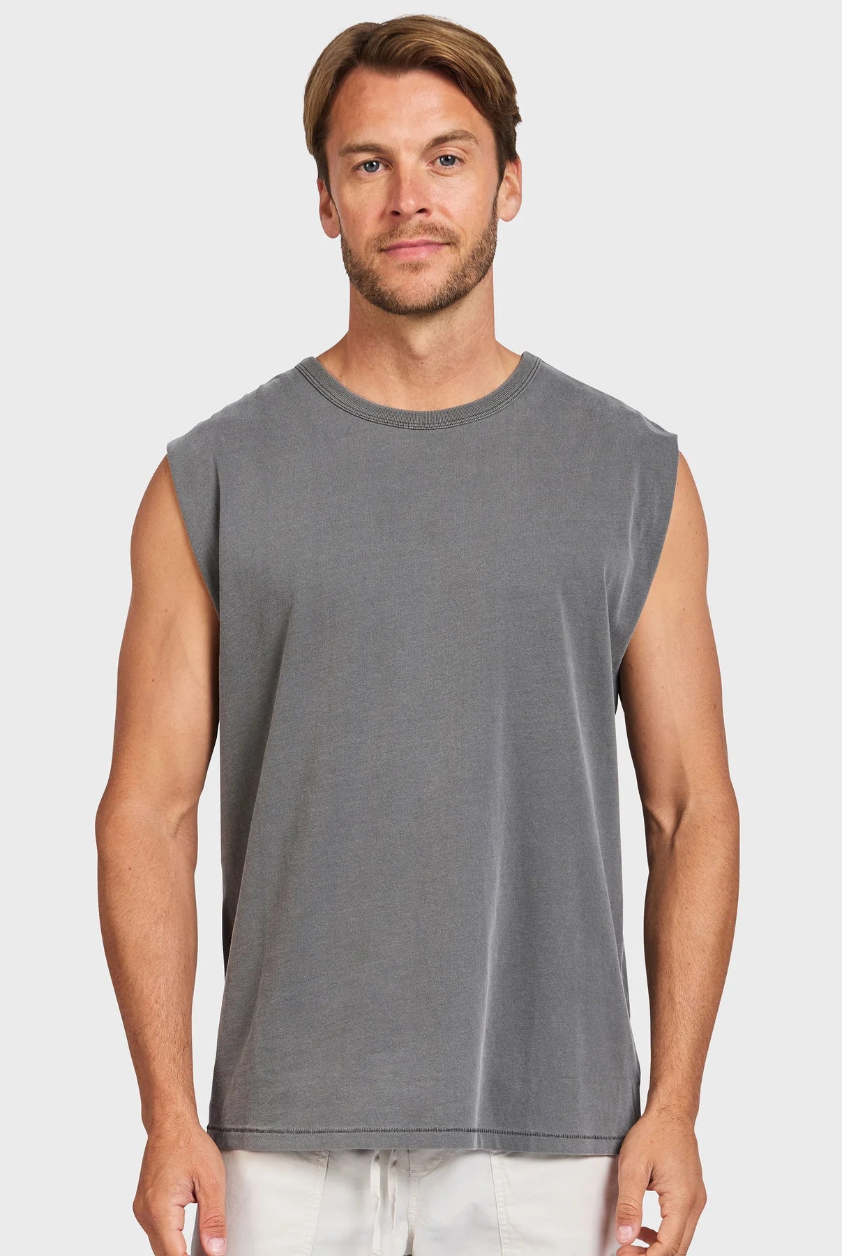 Jimmy Muscle Tee in Shadow Grey