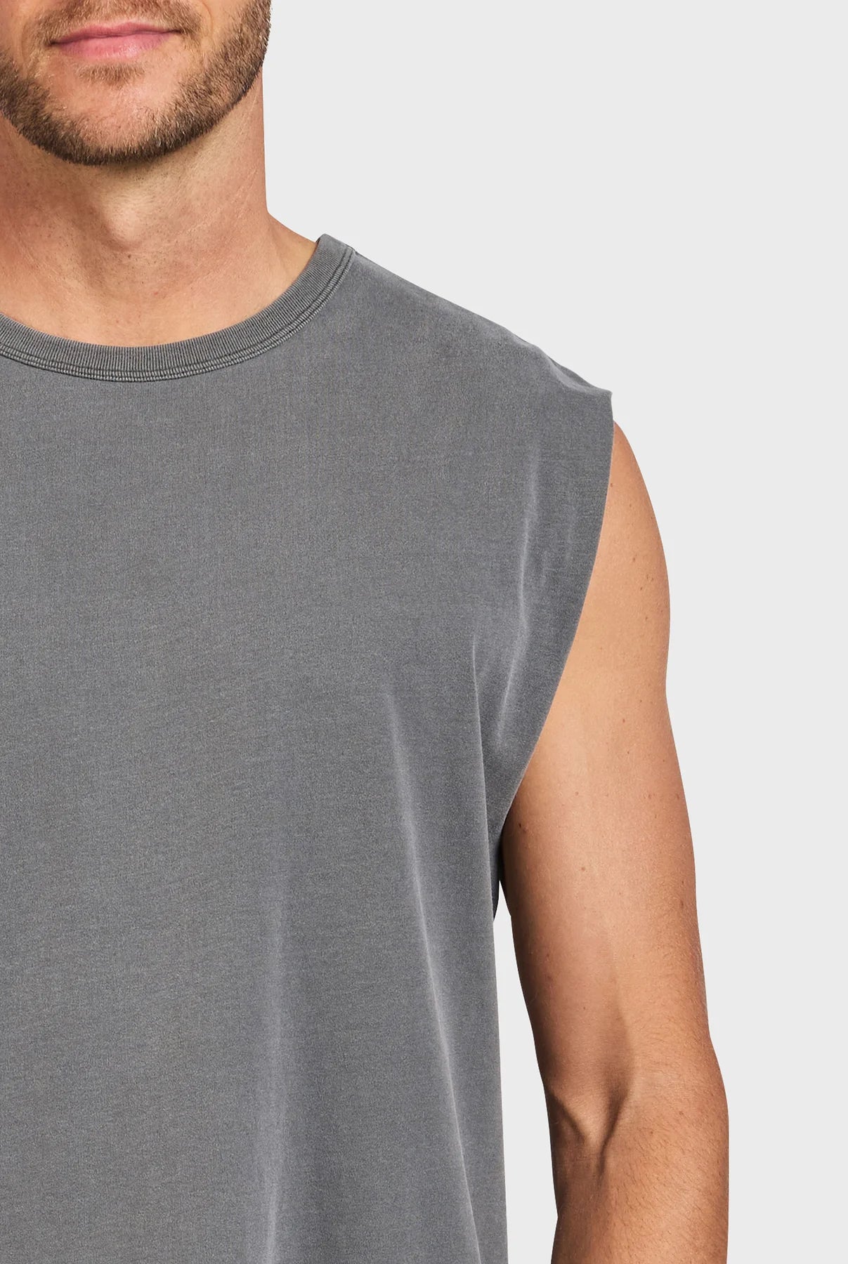 Jimmy Muscle Tee in Shadow Grey