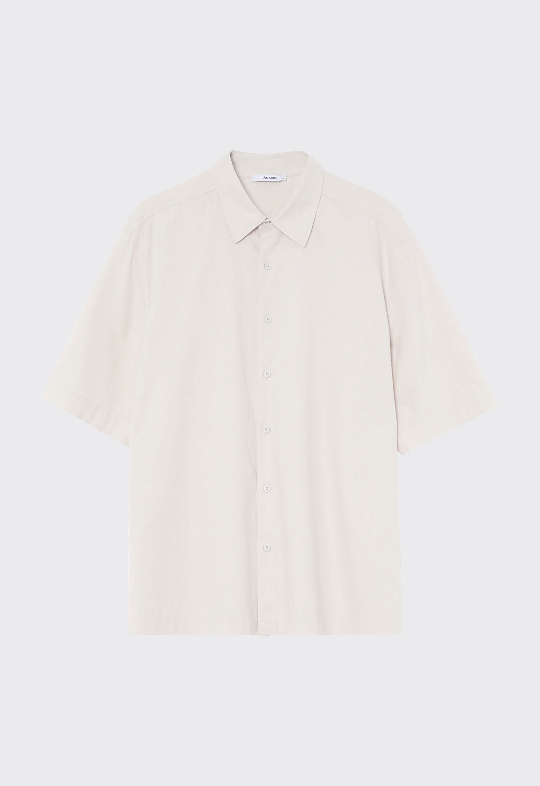 Christopher Cotton Linen Shirt in Cloth Cream