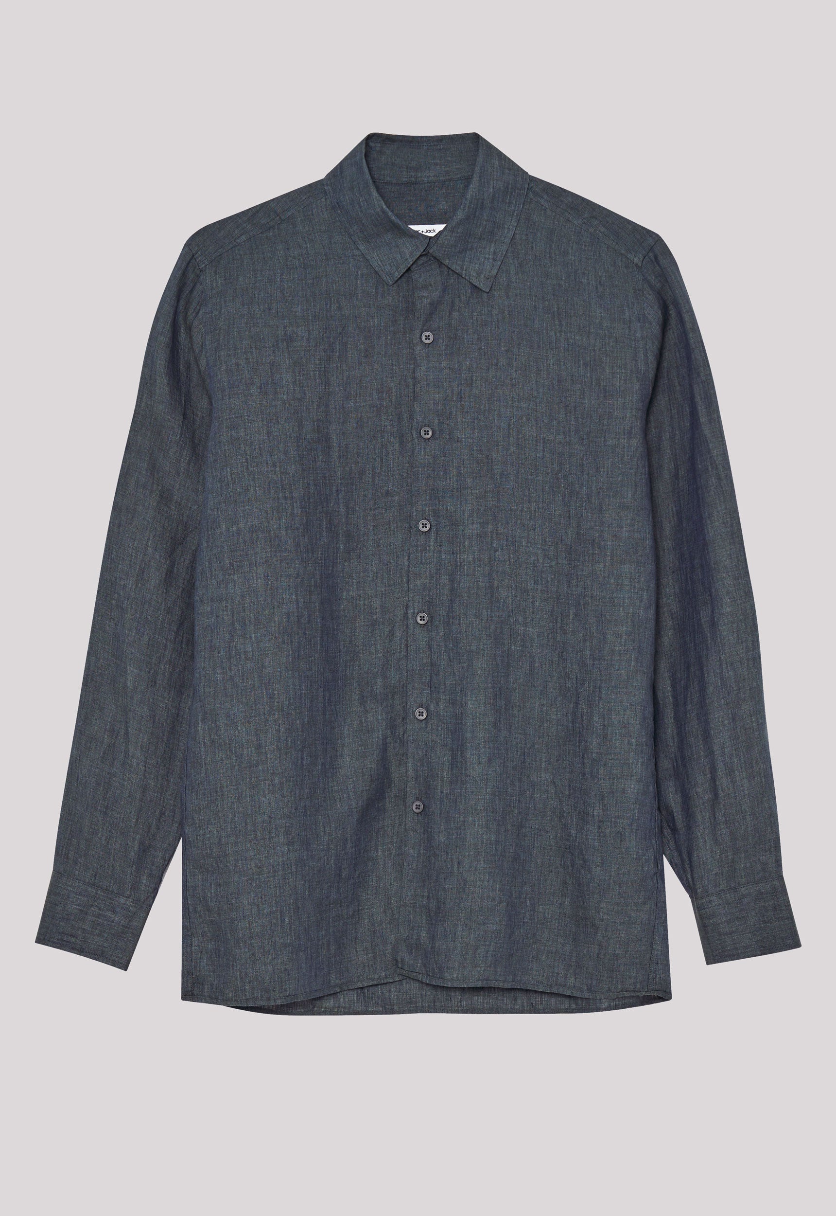 Peck Linen Shirt in Dark Olio