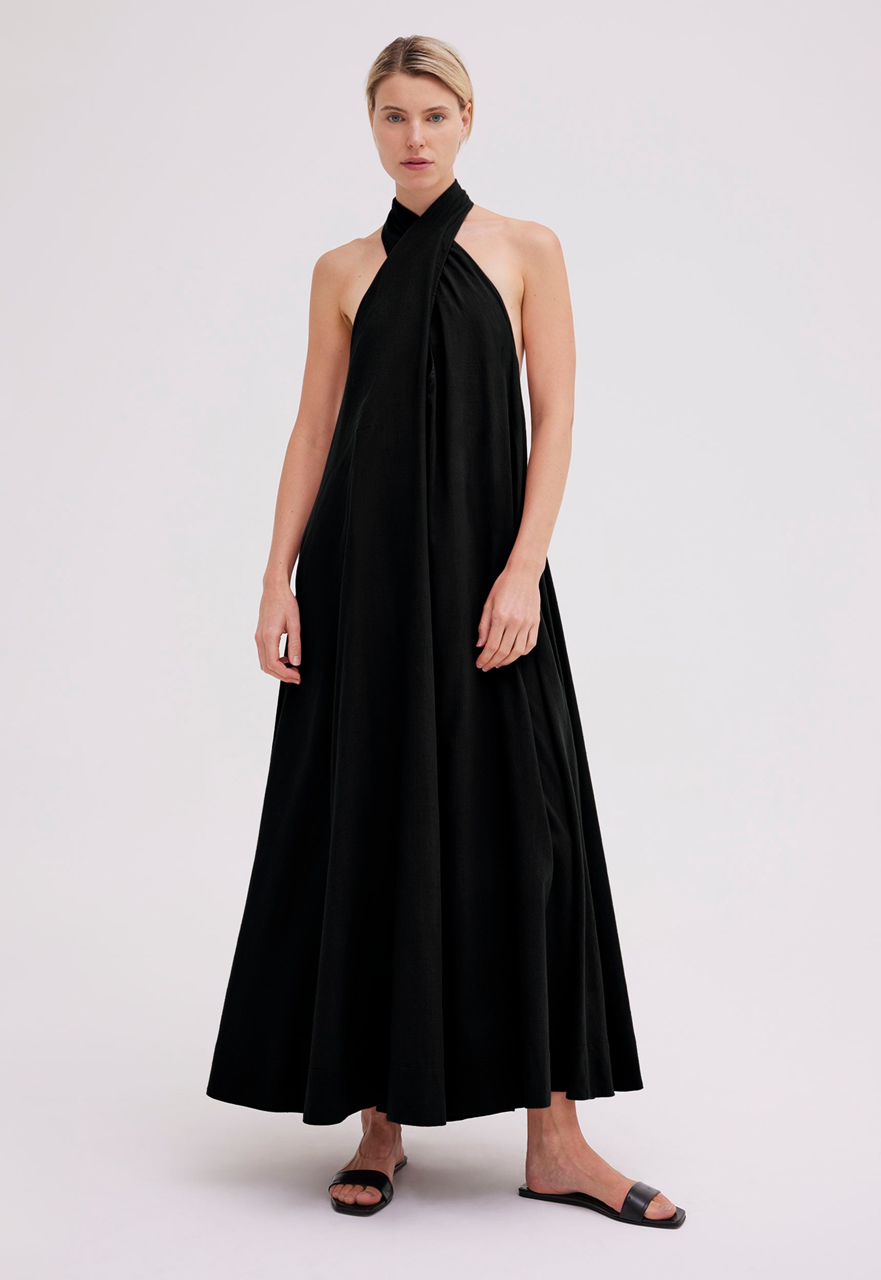 Kasbah Cotton Dress in Black