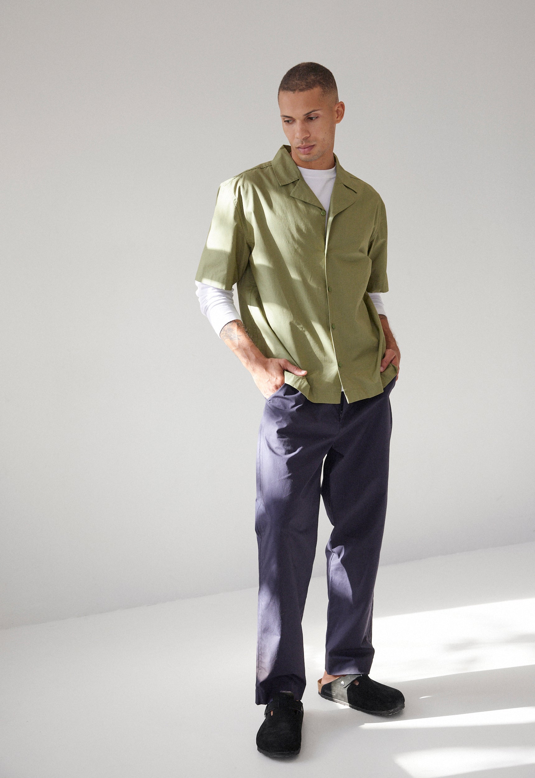 Arch Cotton Shirt in Pine Needle