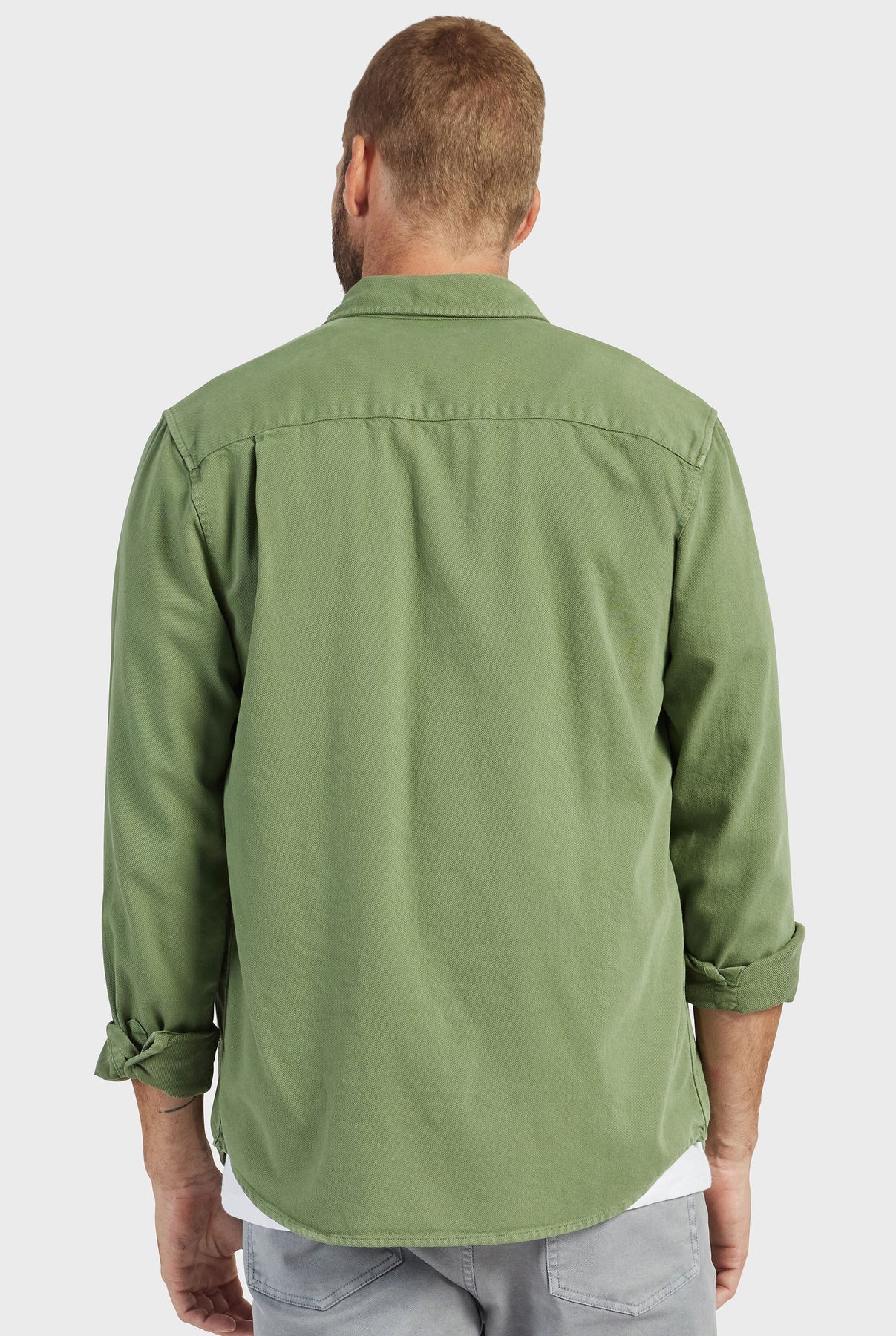 McQueen Twill Shirt in Evergreen