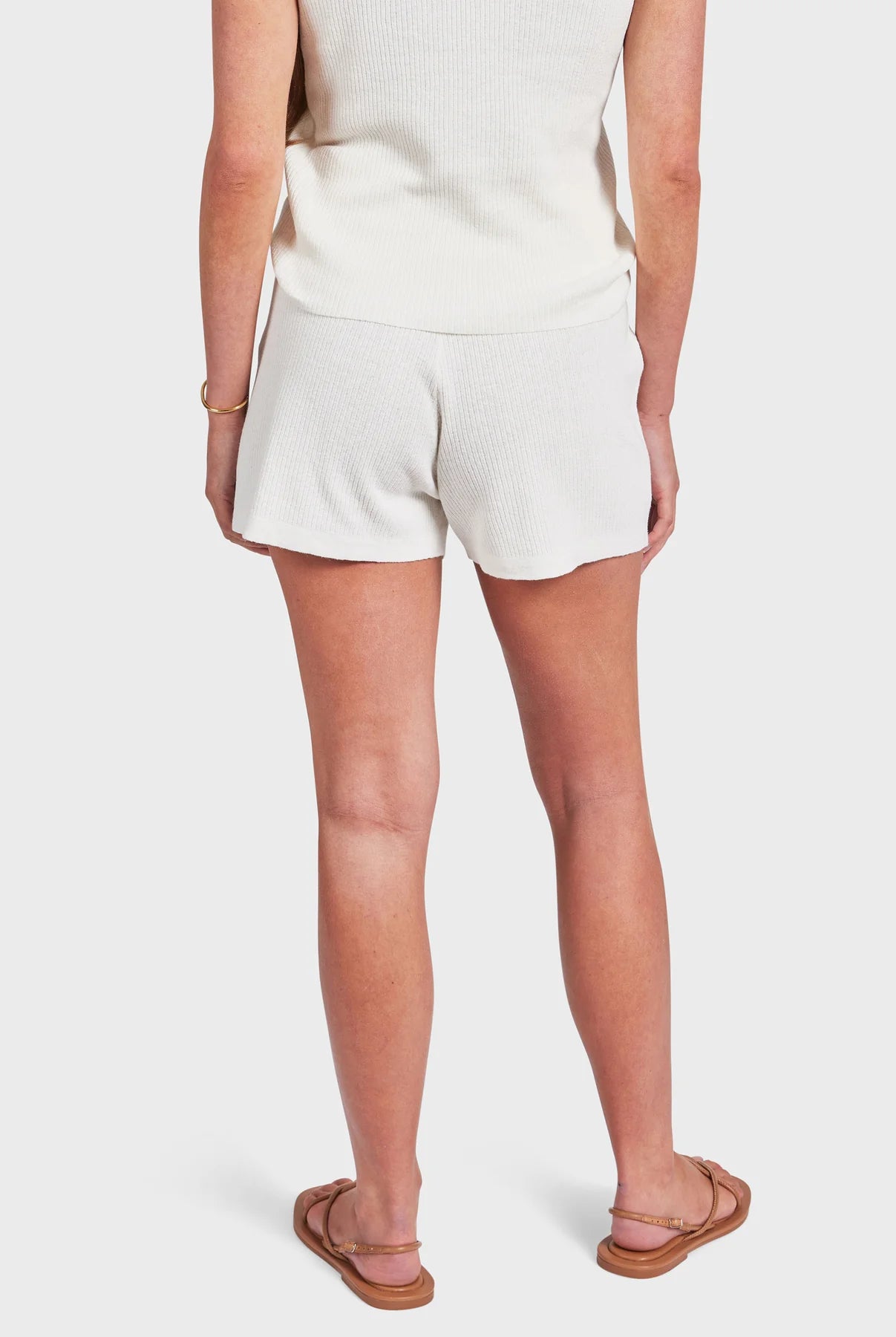 Peggy Knit Short in Off White