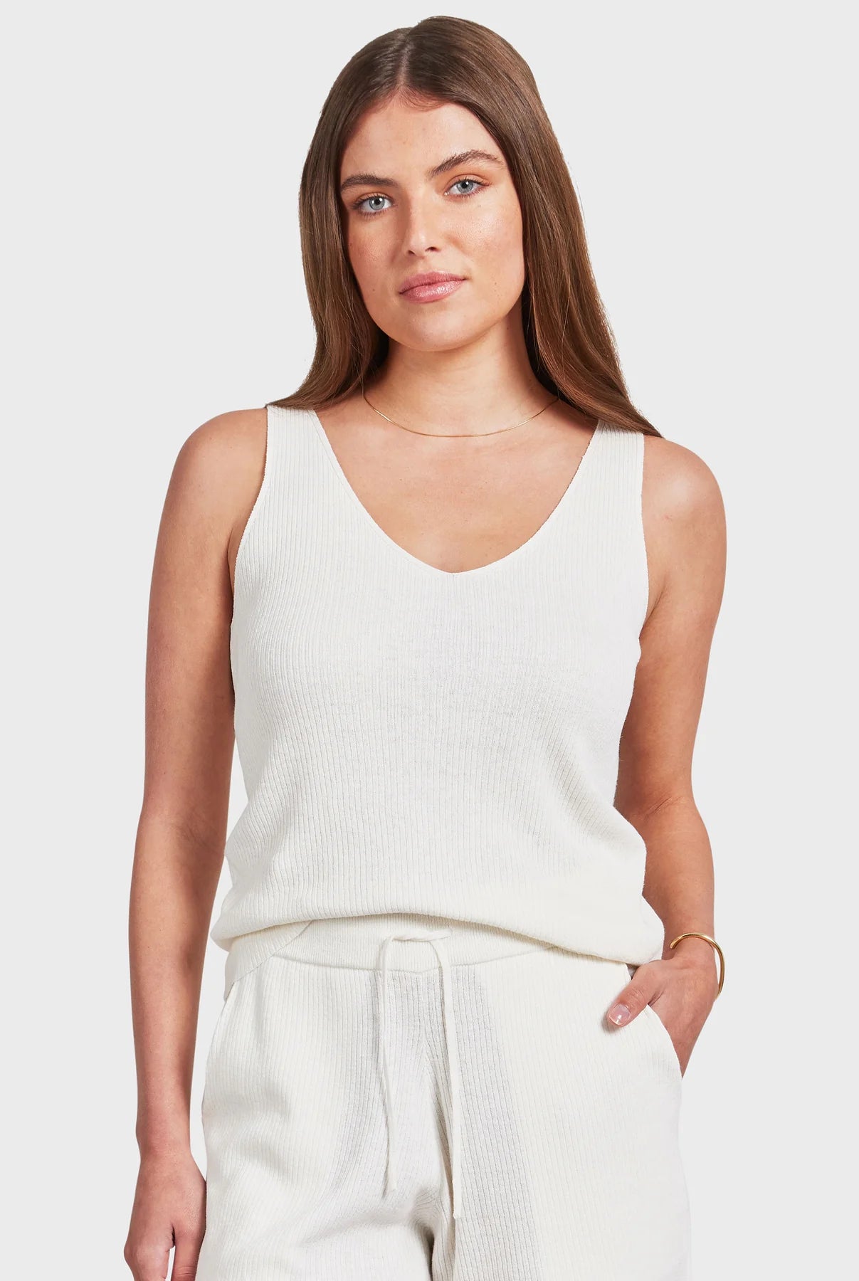 Peggy Knit Top in Off White