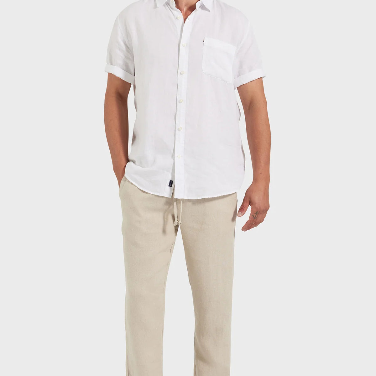 Riviera Linen Pant in Oatmeal