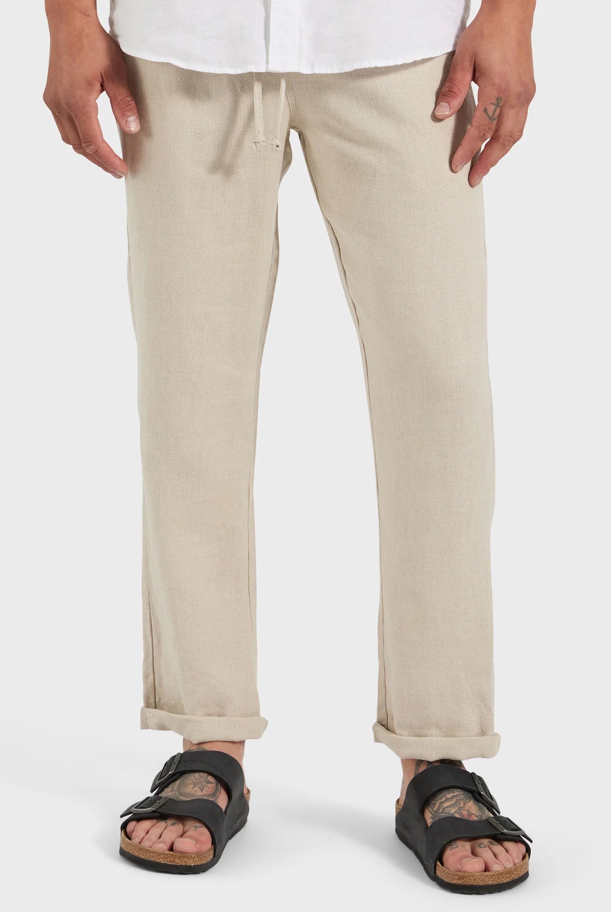 Riviera Linen Pant in Oatmeal