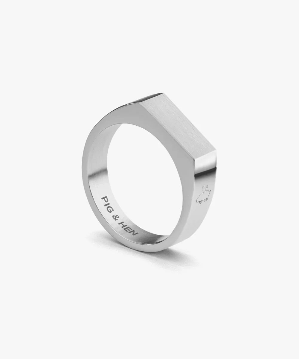 Signet Ring 6mm Slim (Silver)