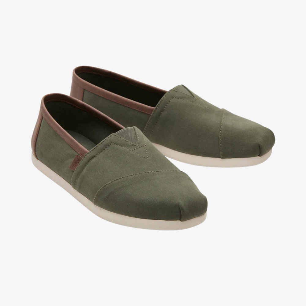 Men's Alpargata Classic in Dark Sage Twill/Tan