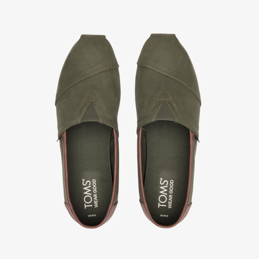 Men's Alpargata Classic in Dark Sage Twill/Tan