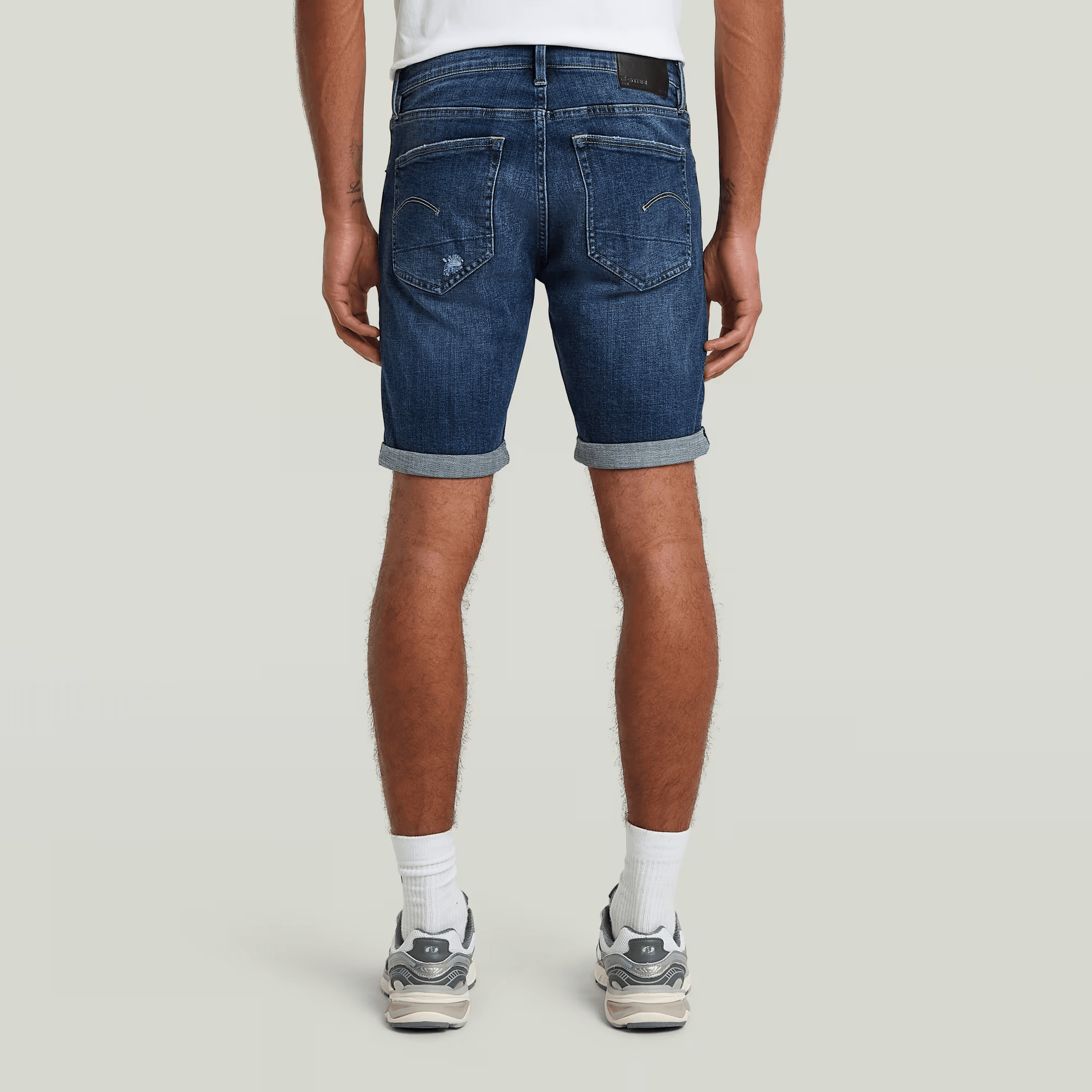 3301 Slim Shorts in Worn in Blue Galena - Milu James St