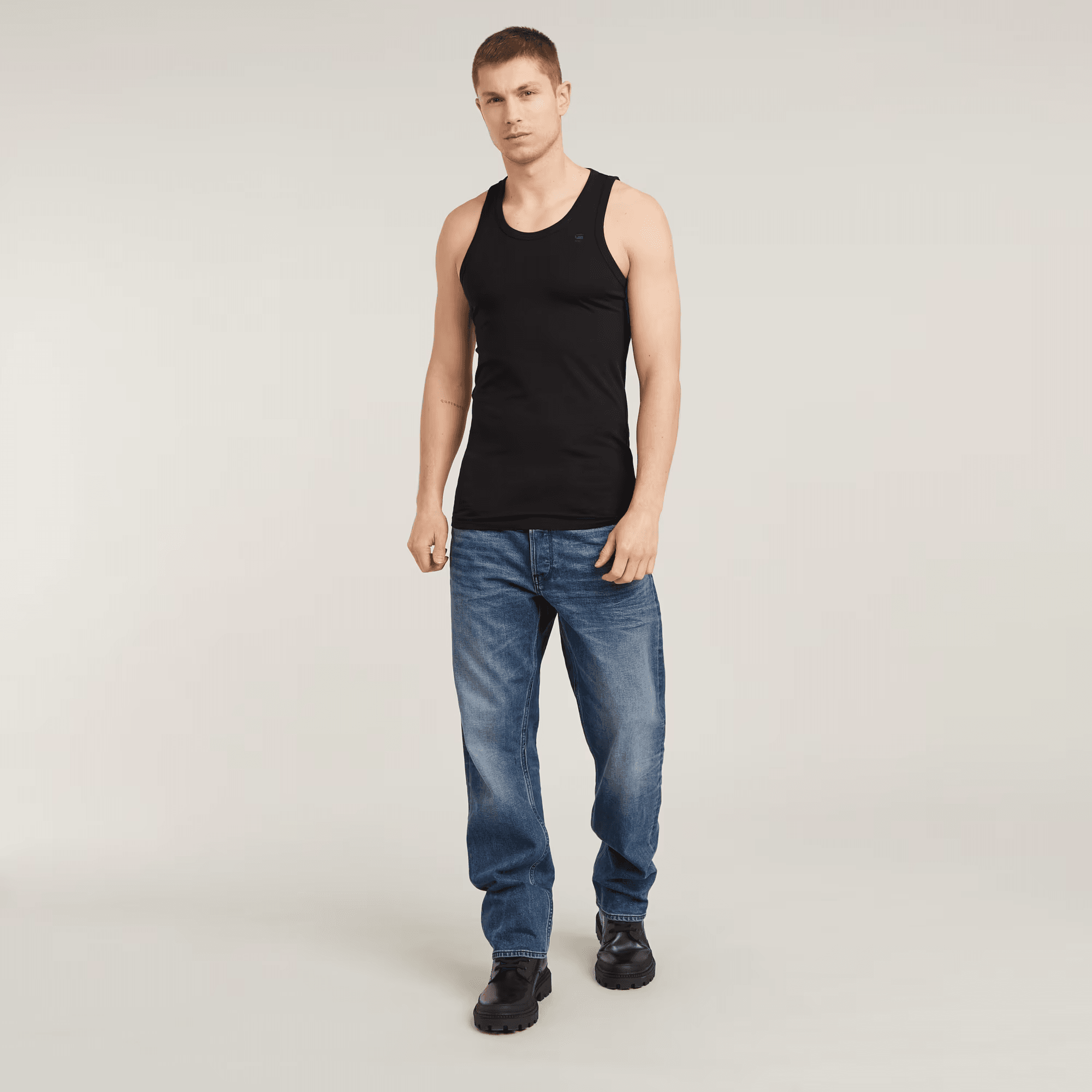 Base Tank Top 2-Pack in Dark Black