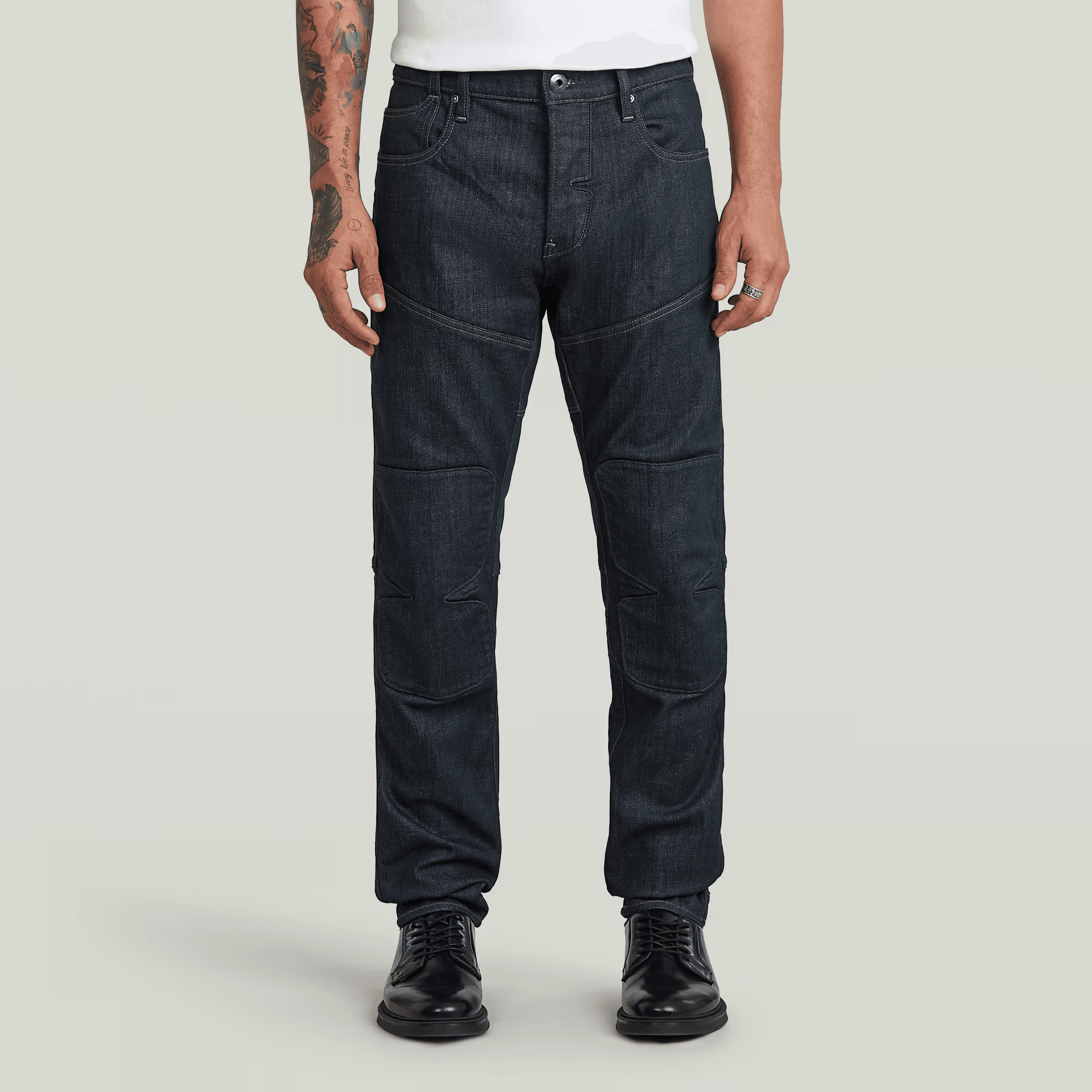 Biker Patched 3D Slim in Neo Raw Denim - Milu James St