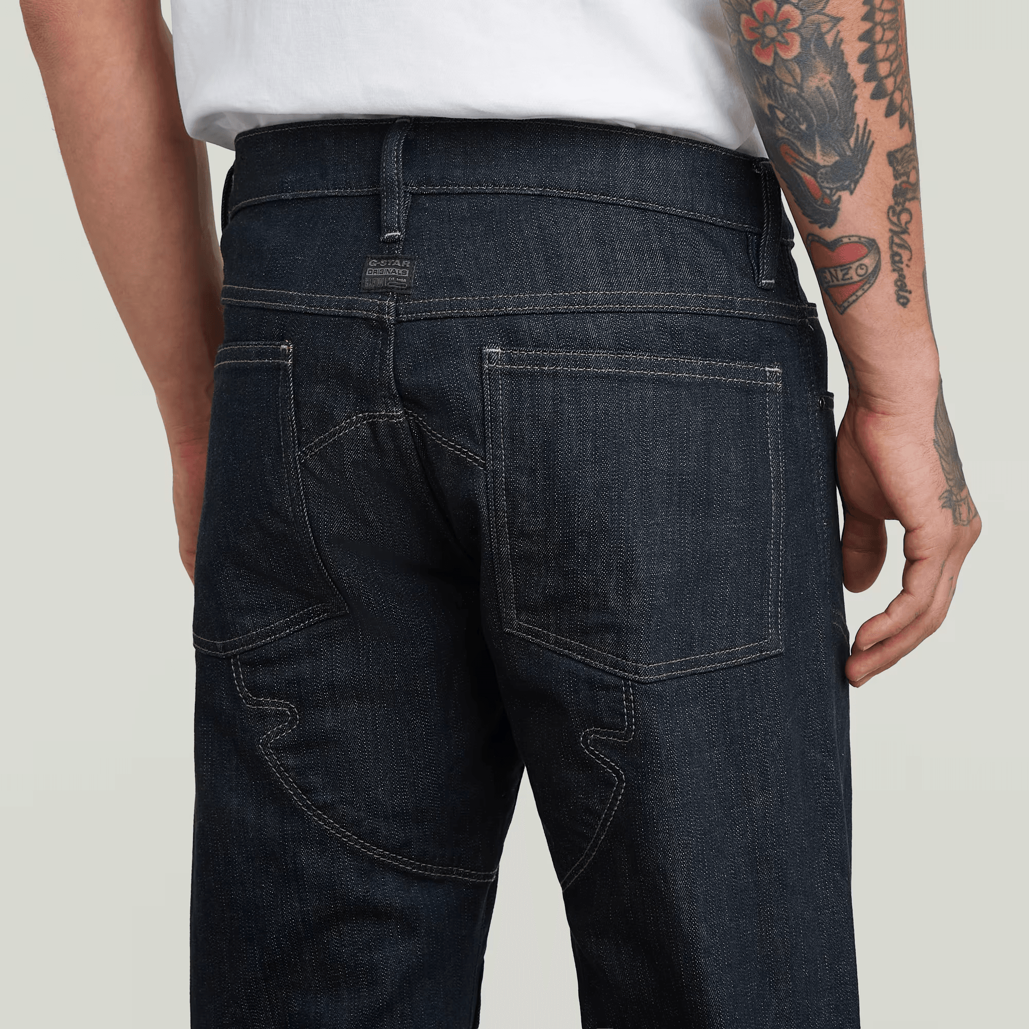 Biker Patched 3D Slim in Neo Raw Denim - Milu James St