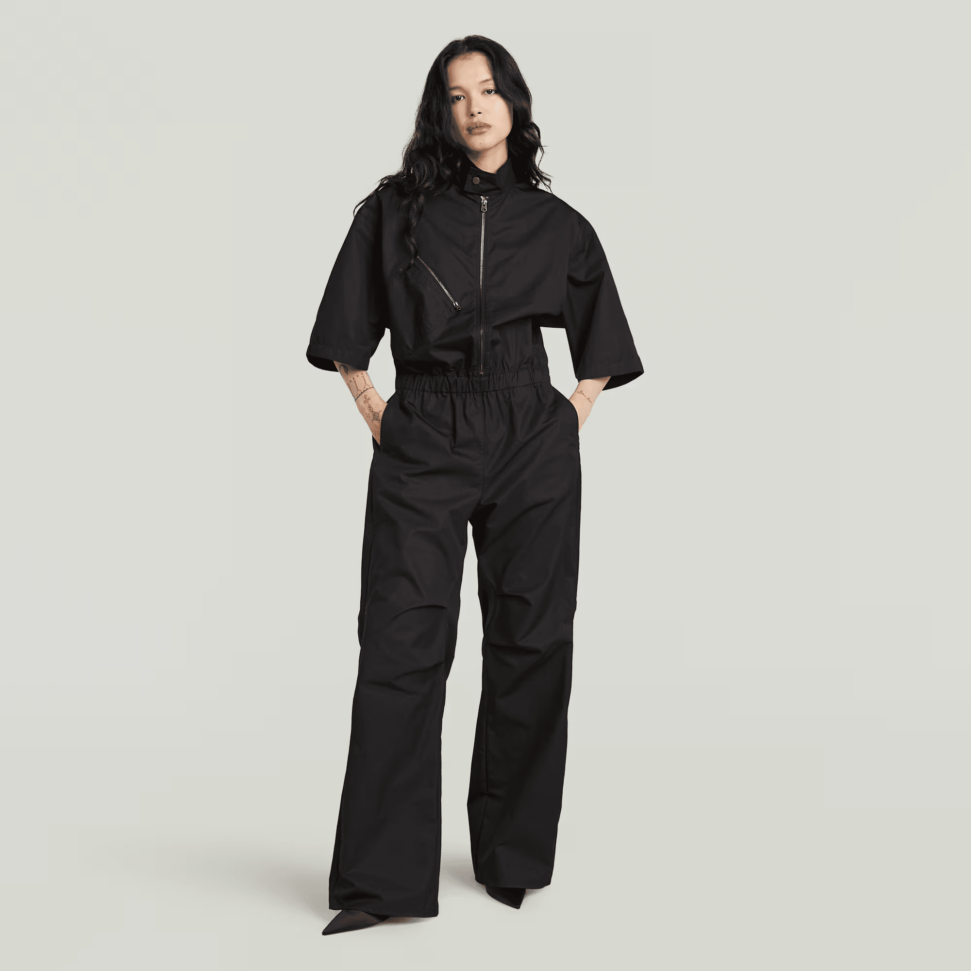 Bowey Boilersuit in Dark Black - Milu James St
