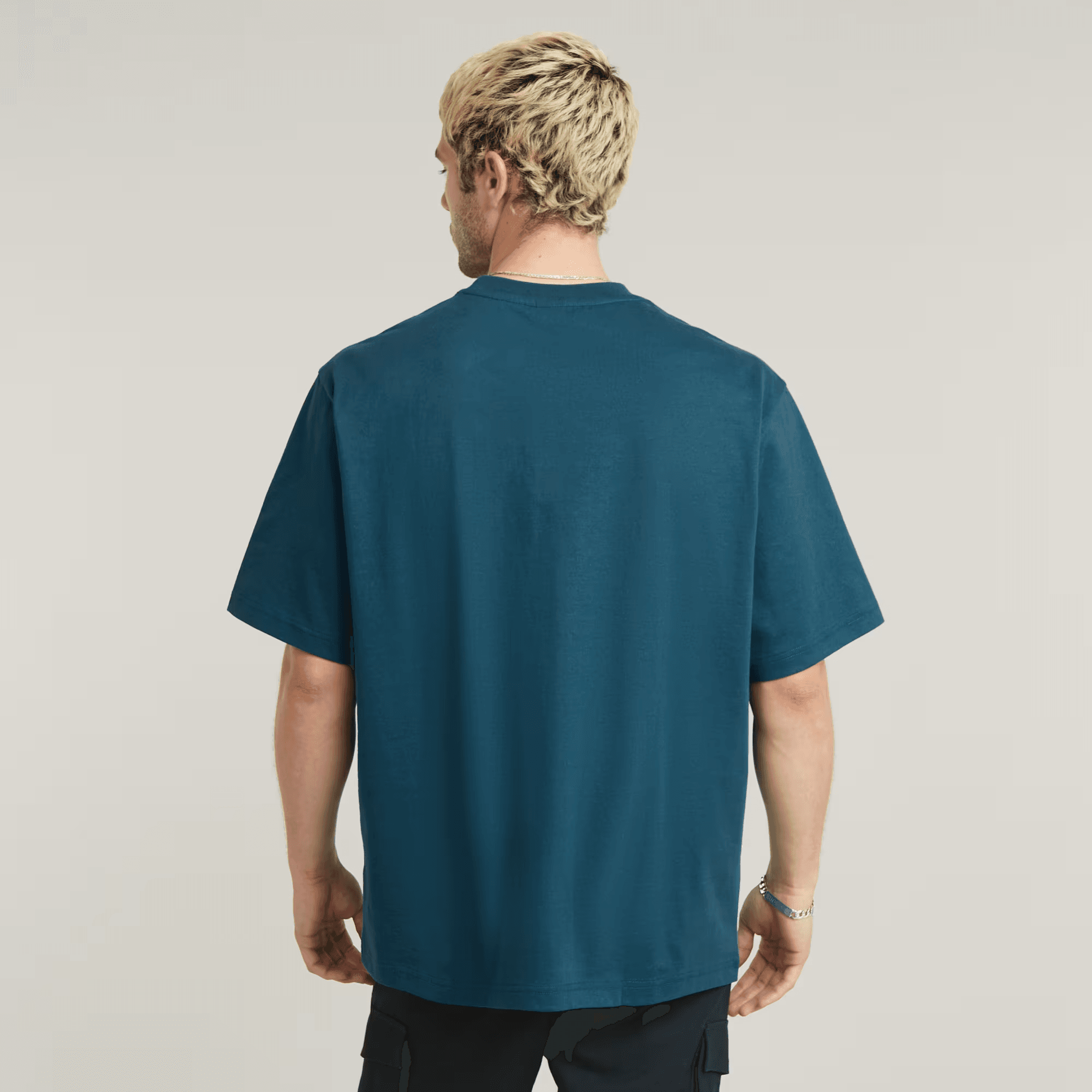 Center Chest Boxy T-Shirt in Nitro Blue